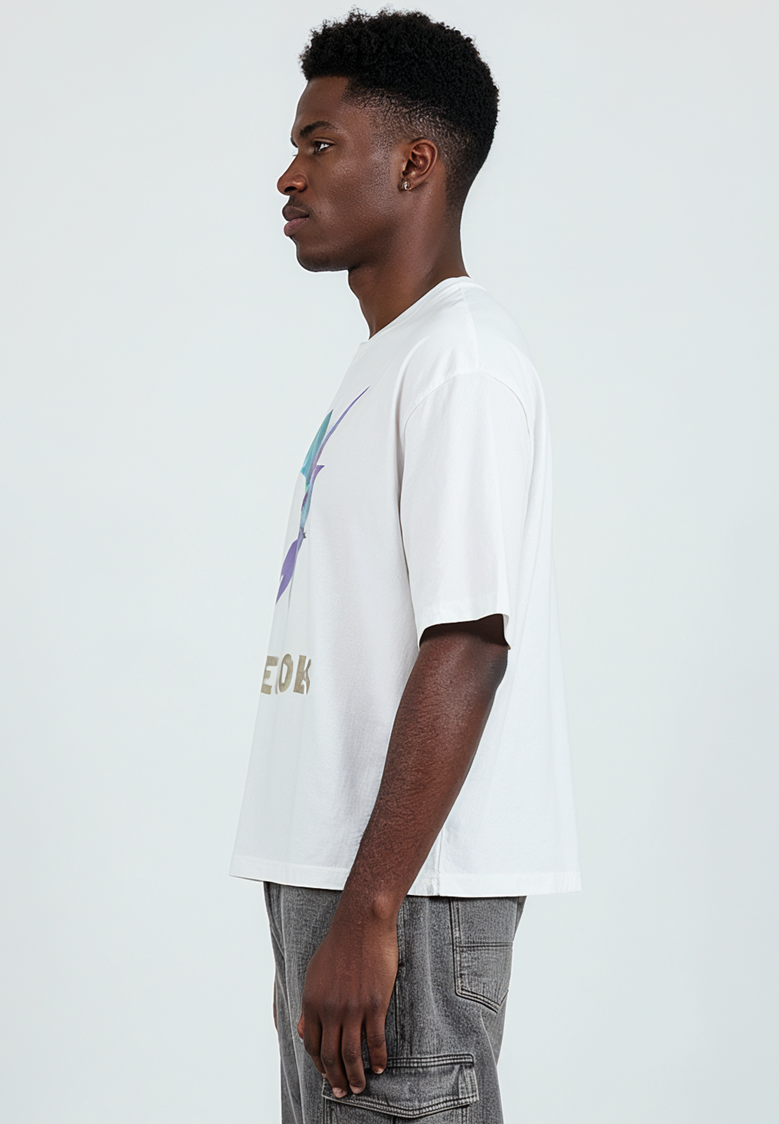 NO HEROES CROP T-SHIRT WHITE