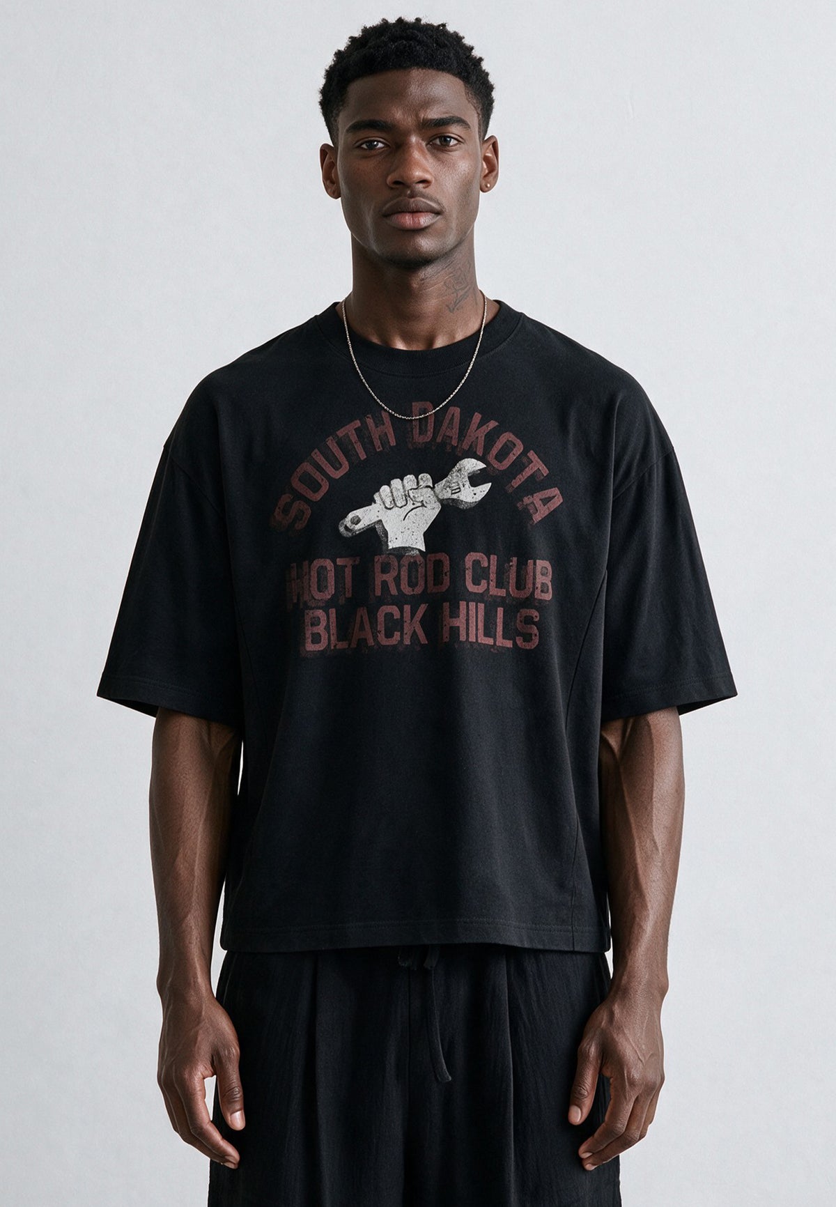 SOUTH DAKOTA BOXY T-SHIRT BLACK