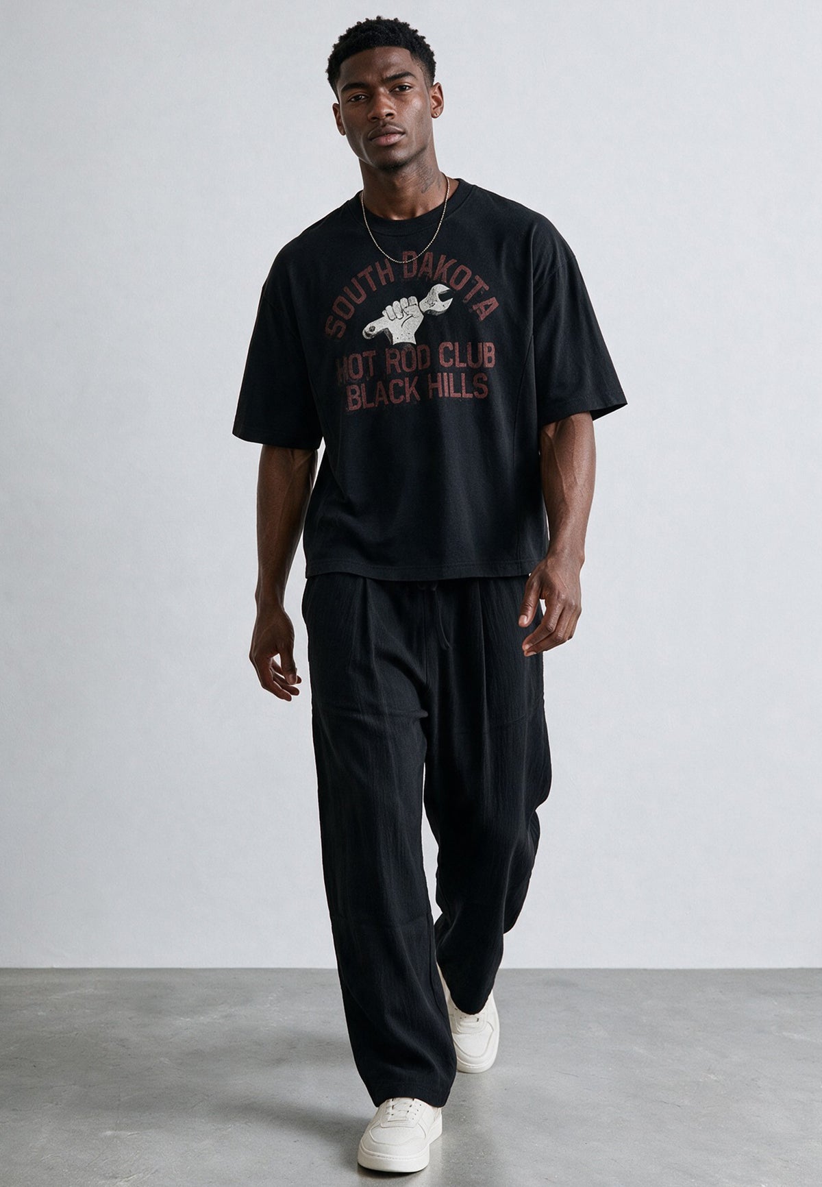 SOUTH DAKOTA BOXY T-SHIRT BLACK