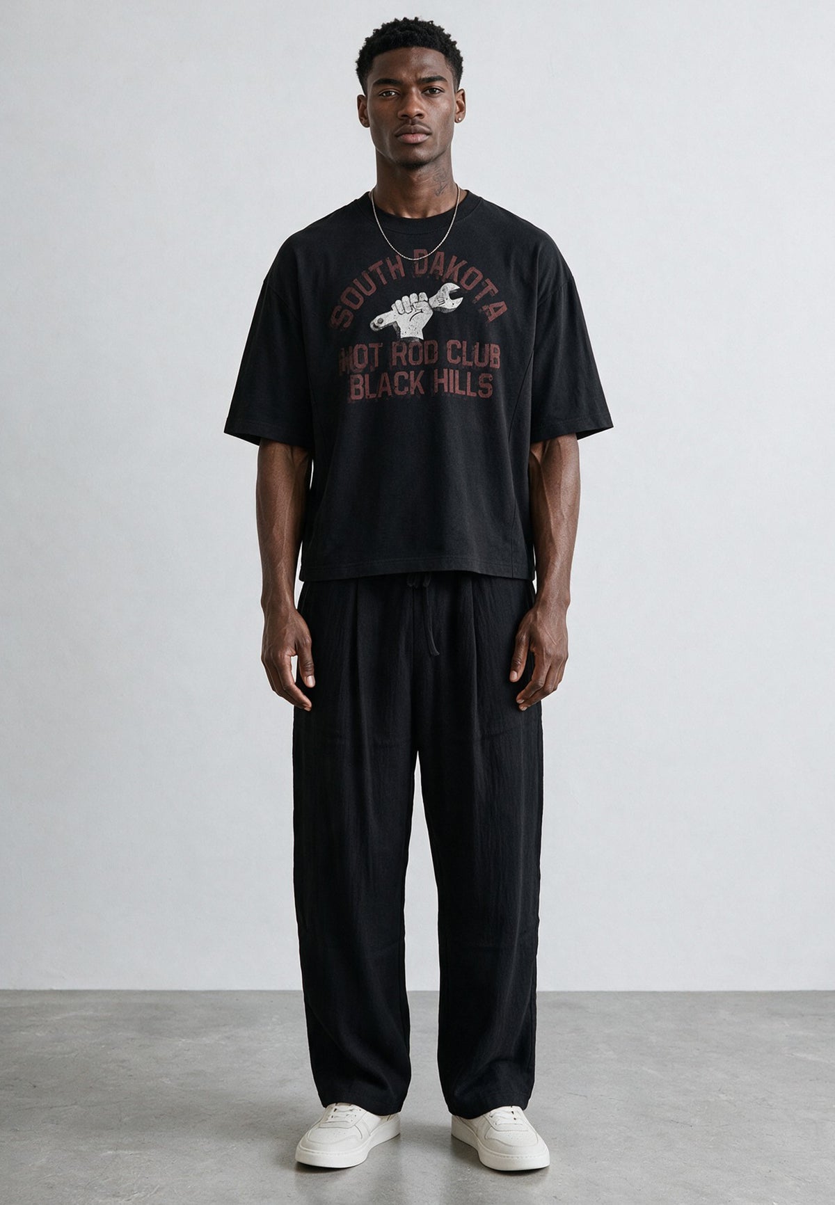 SOUTH DAKOTA BOXY T-SHIRT BLACK