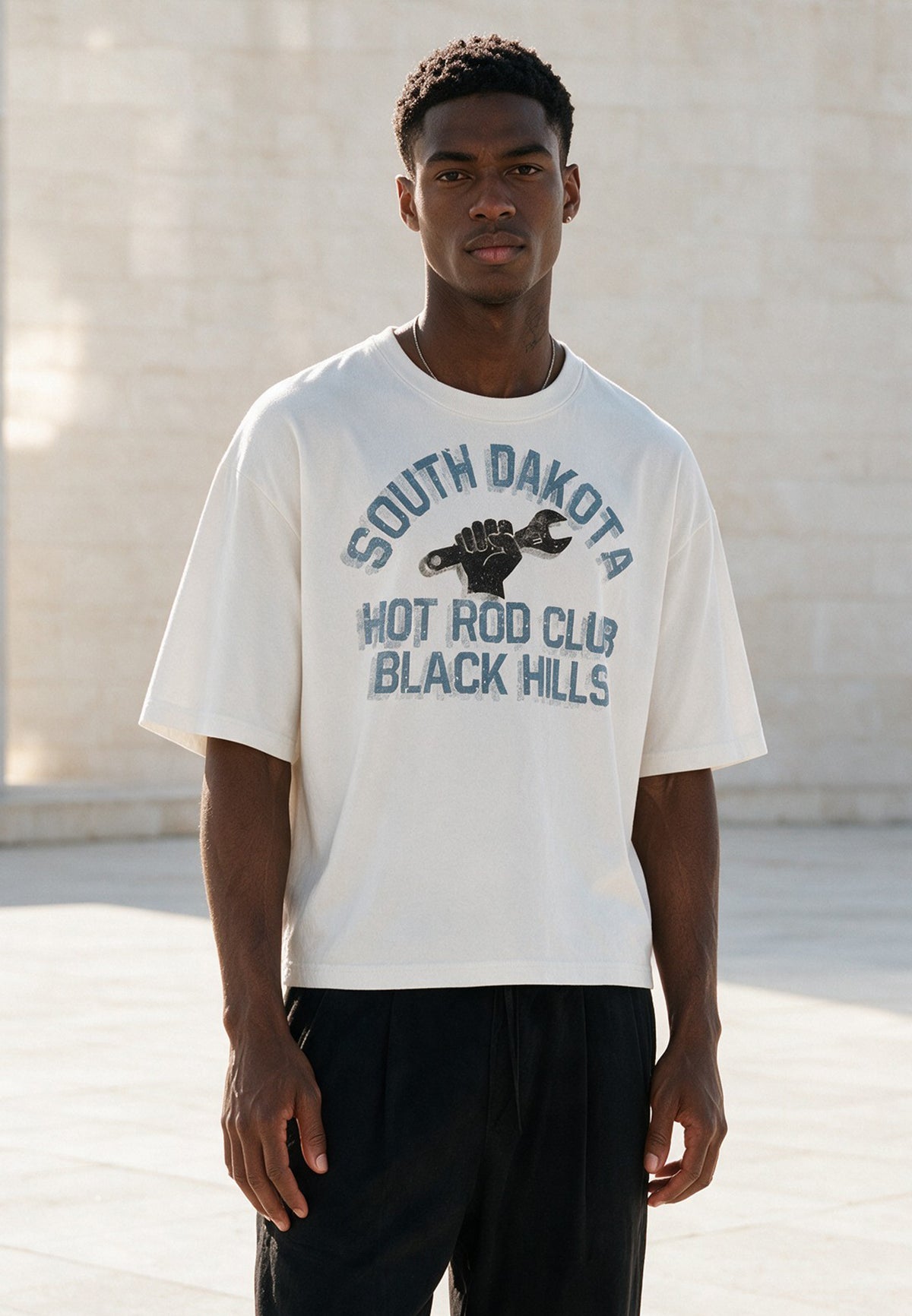 SOUTH DAKOTA BOXY T-SHIRT WHITE