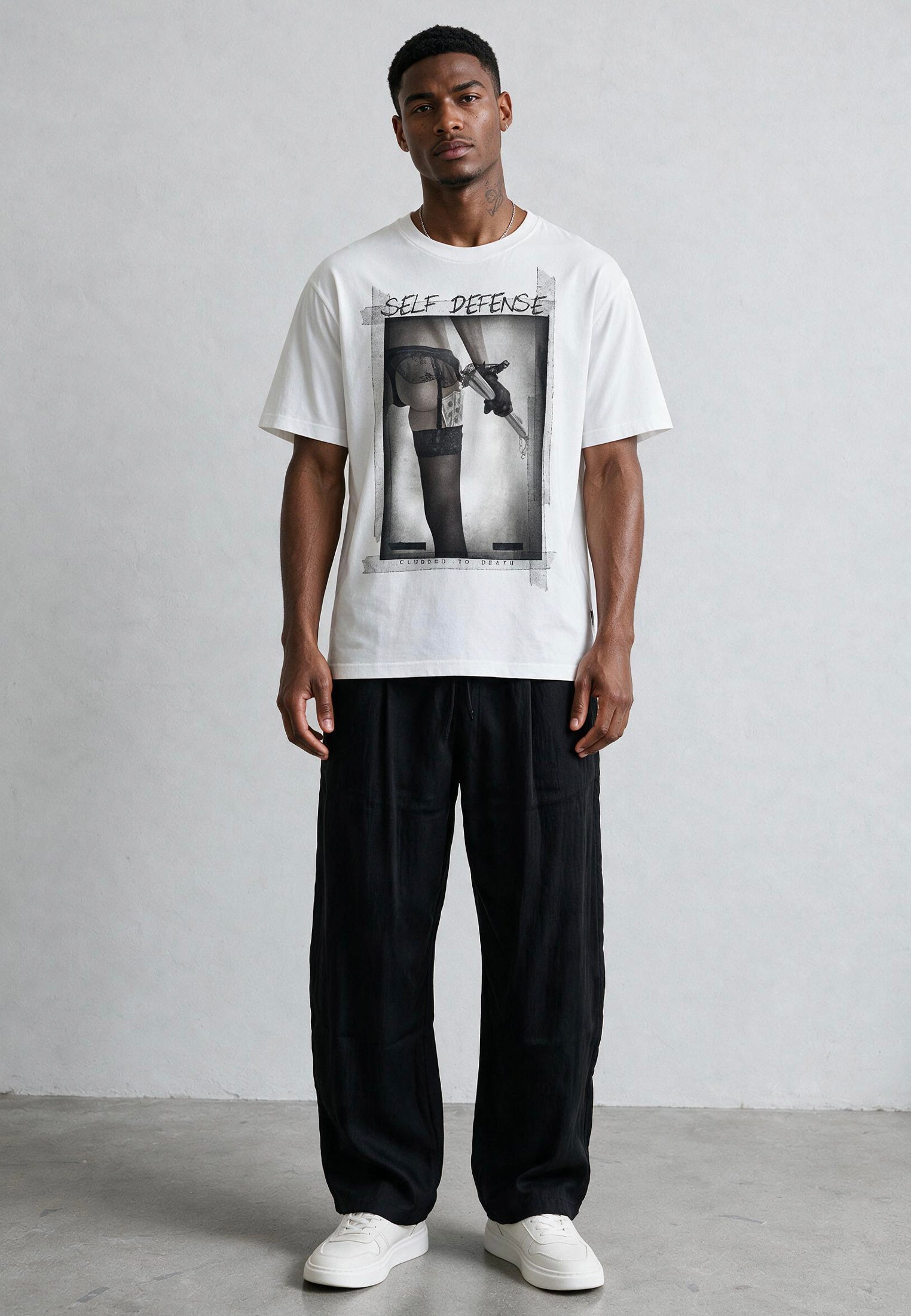 SELF DEFENSE T-SHIRT WHITE
