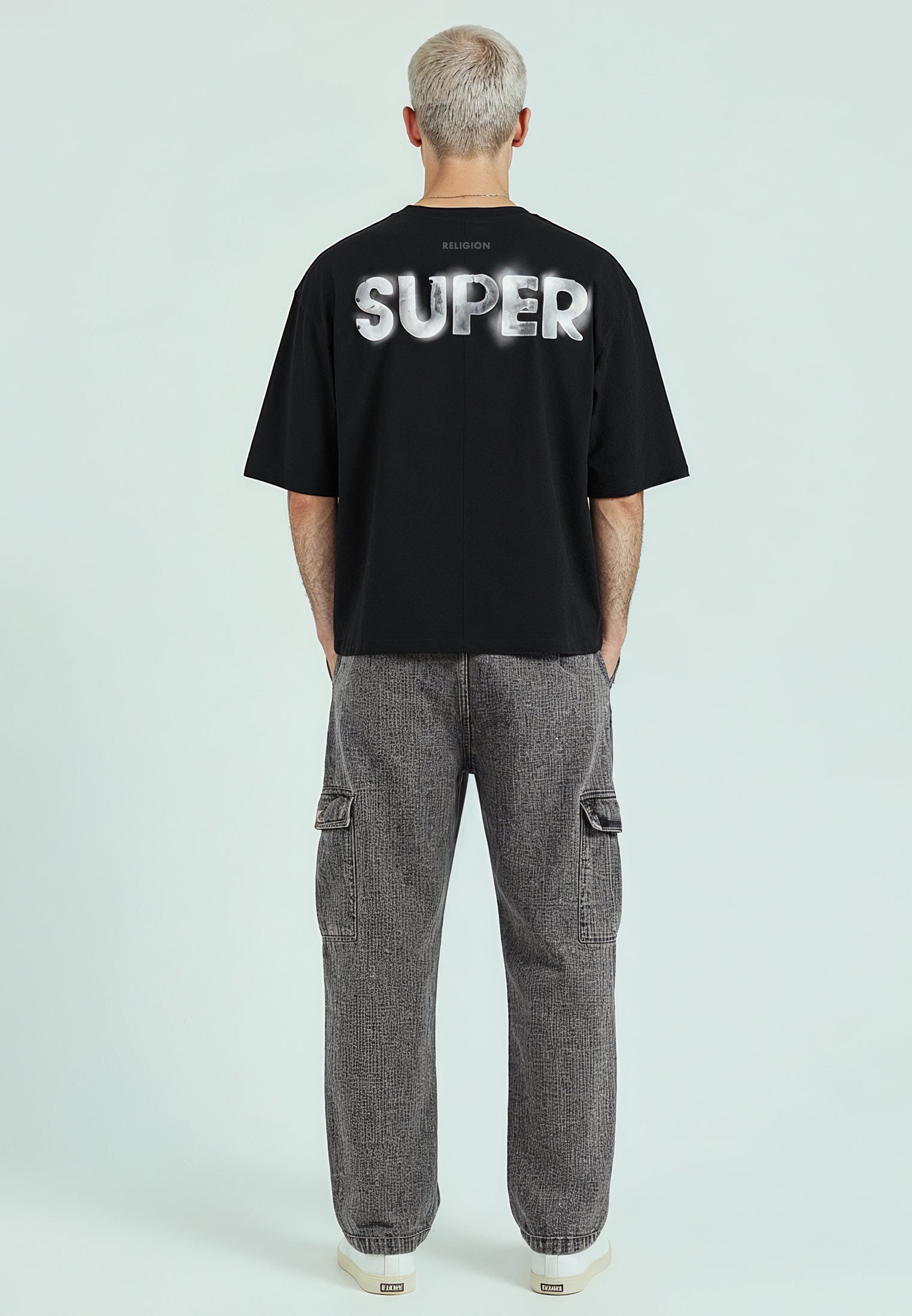 STAR CROP T-SHIRT BLACK