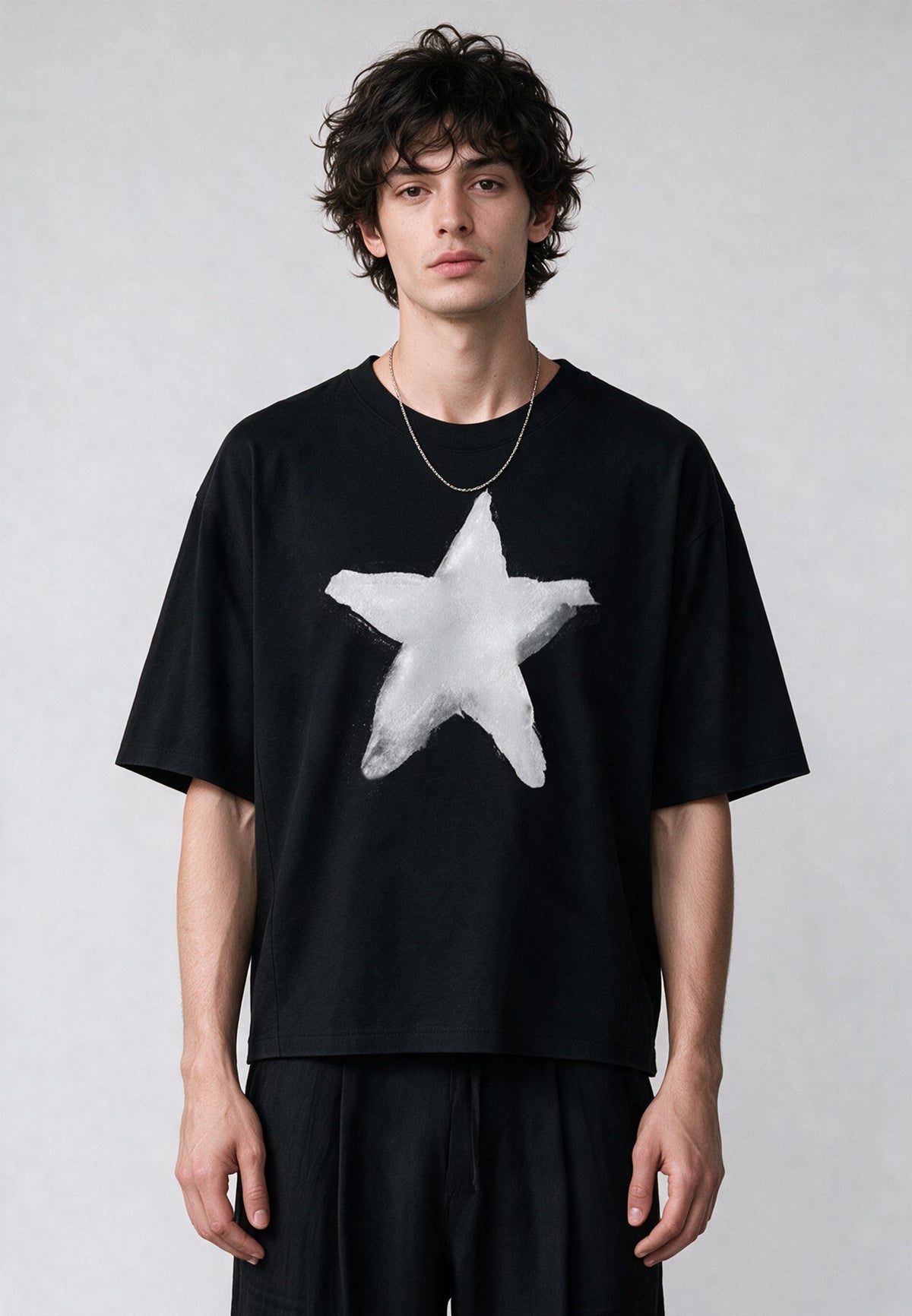 STAR BOXY T-SHIRT BLACK