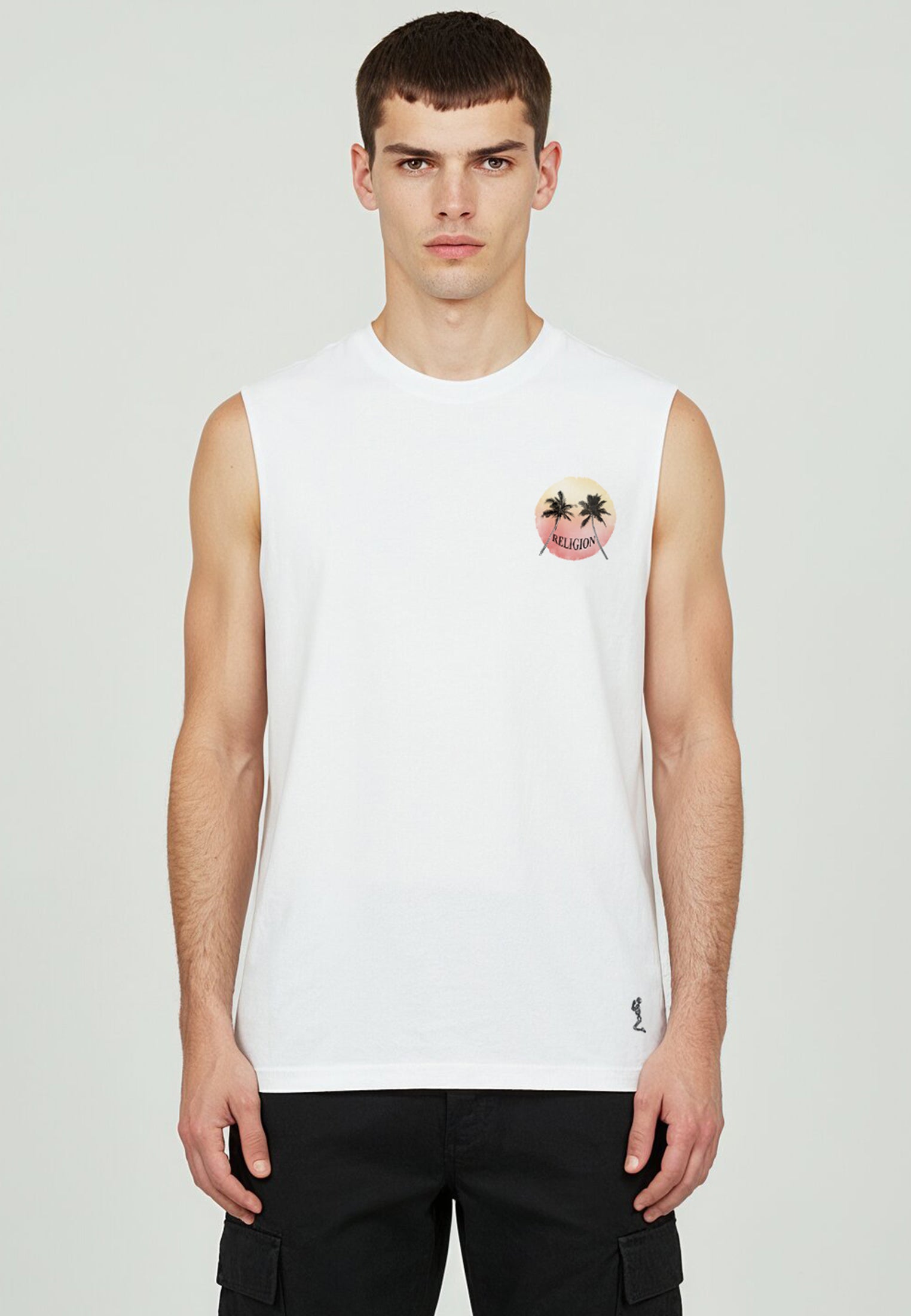 SUNSET SLEEVELESS T-SHIRT WHITE