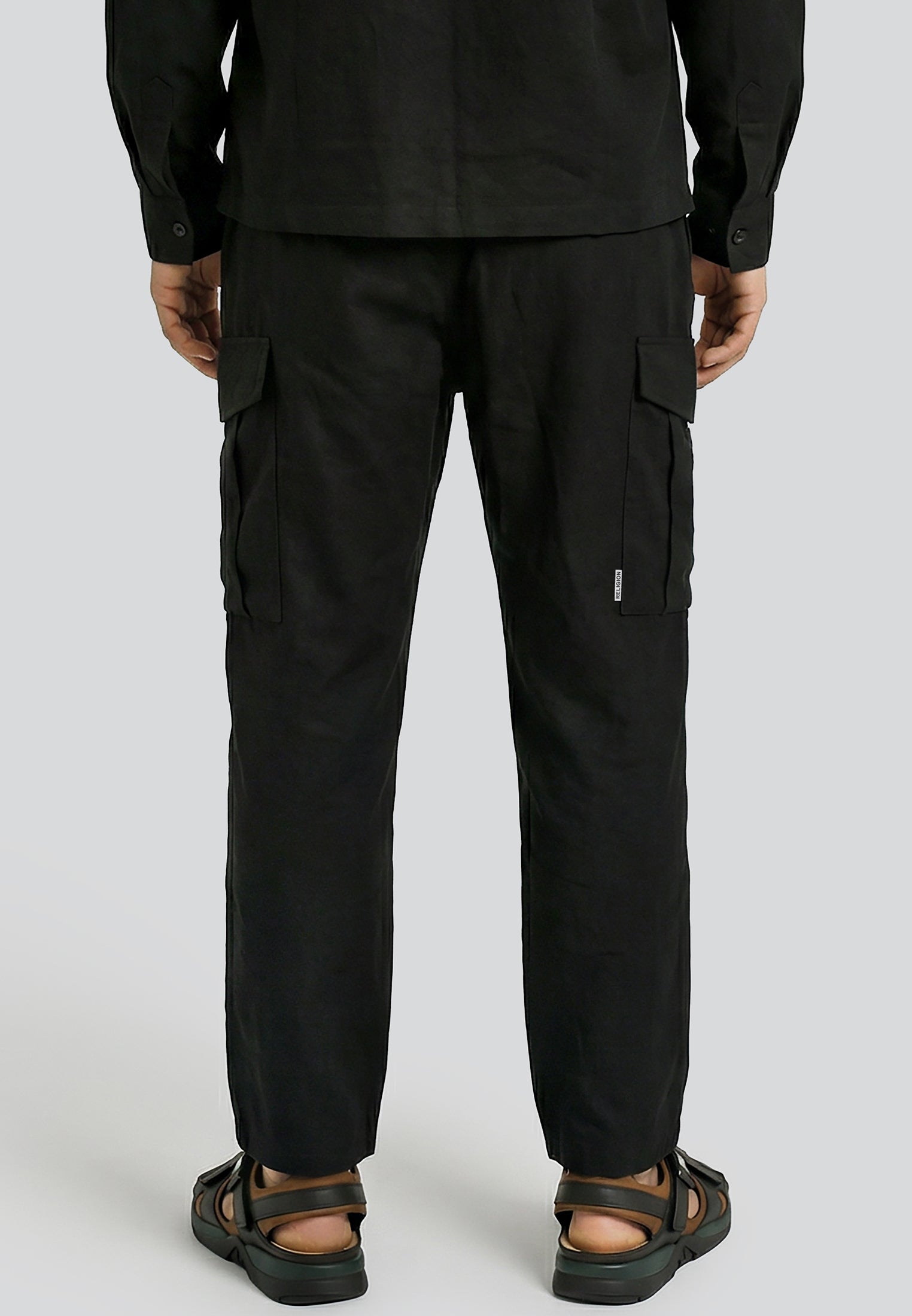 LINEN LOUNGE CARGO BLACK