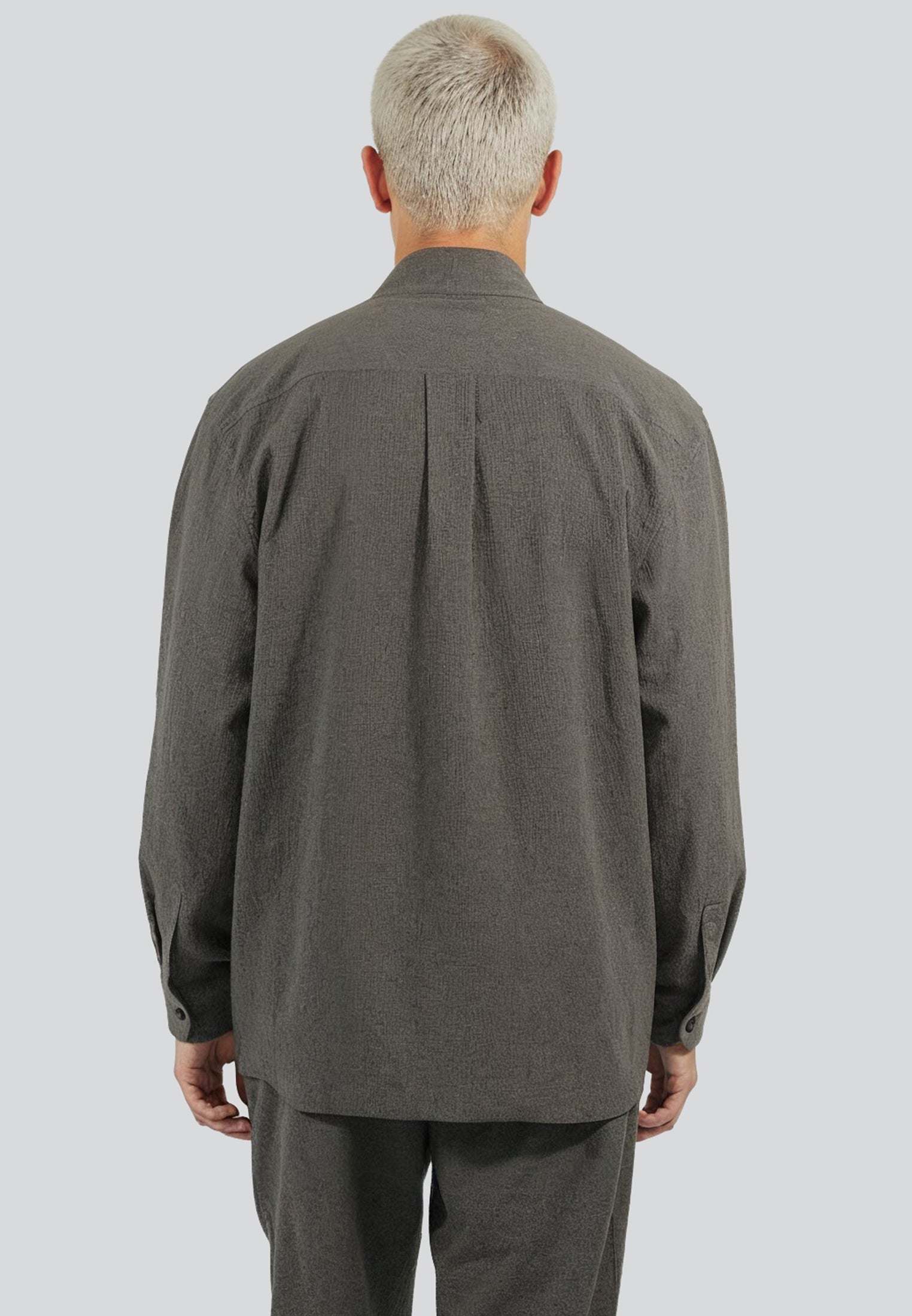 CRINKLE LONGSLEEVE SHIRT SLATE