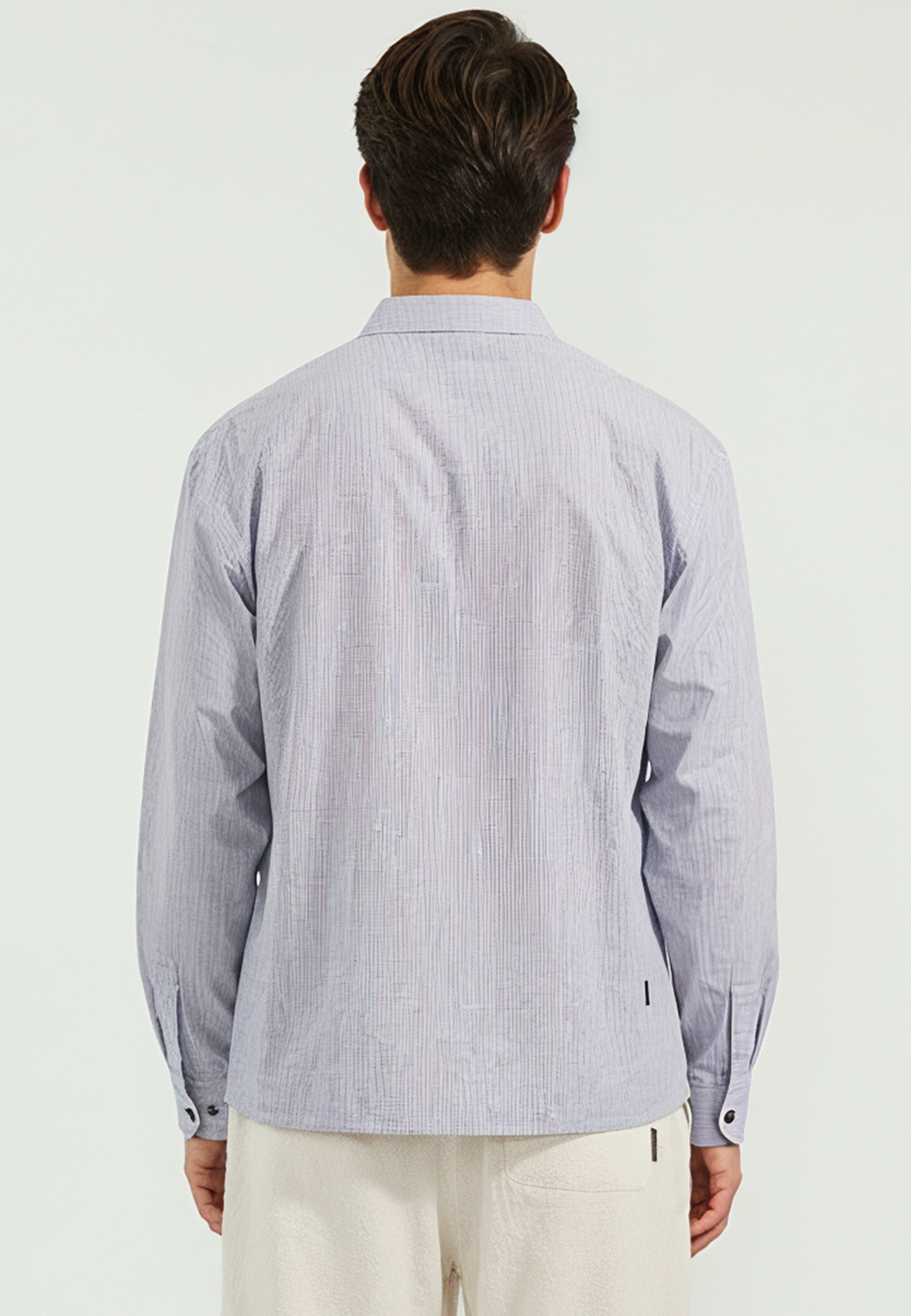 EMBROIDERY SKULL SHIRT LIGHT BLUE