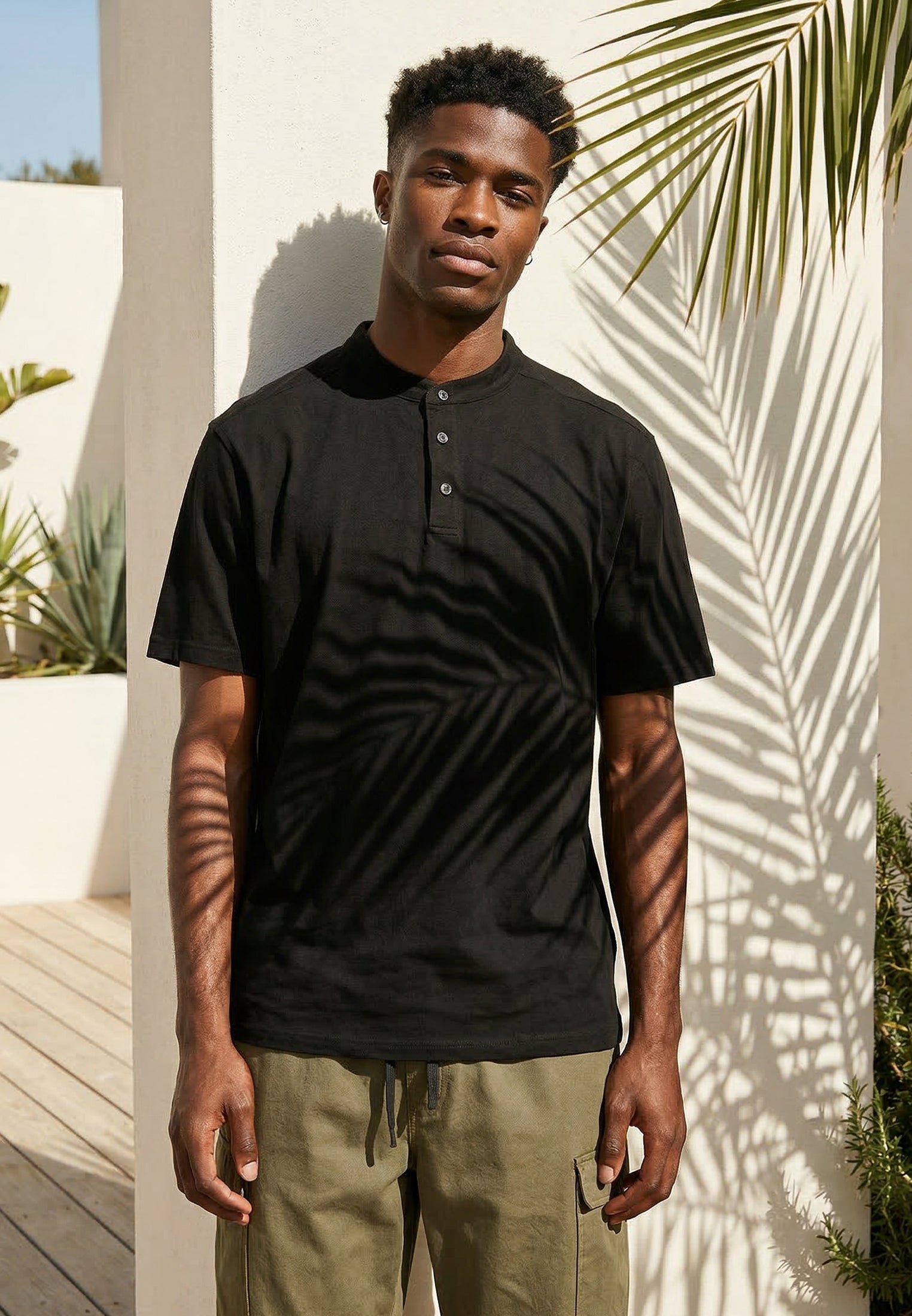 ORSON SLUB POLO BLACK