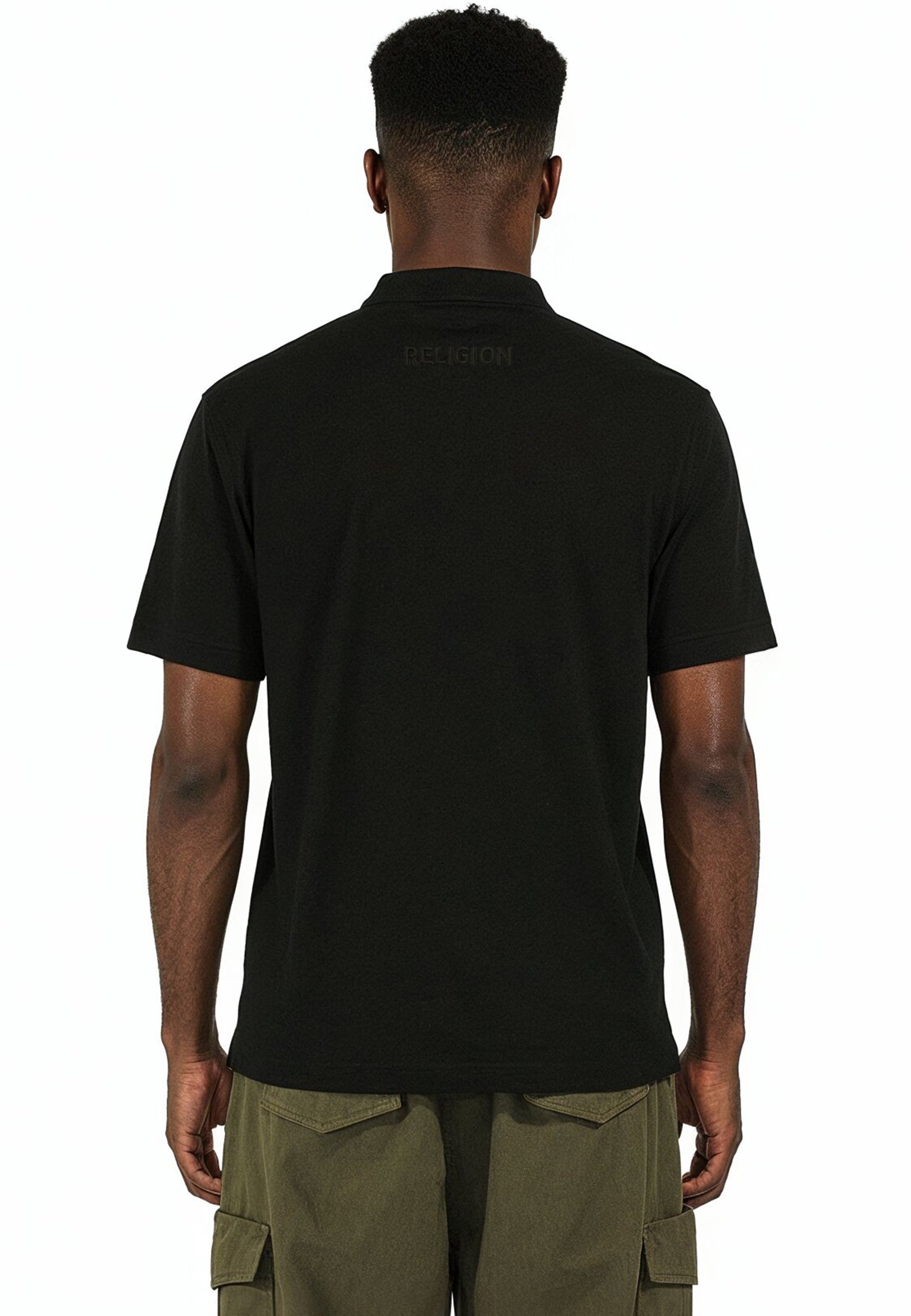 ORSON SLUB POLO BLACK