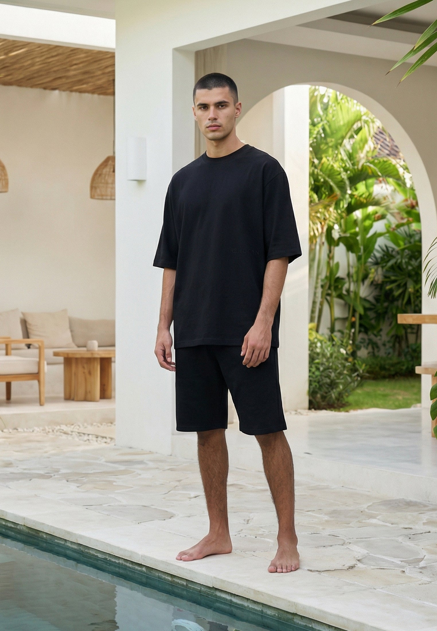 SLUB SHORTS BLACK