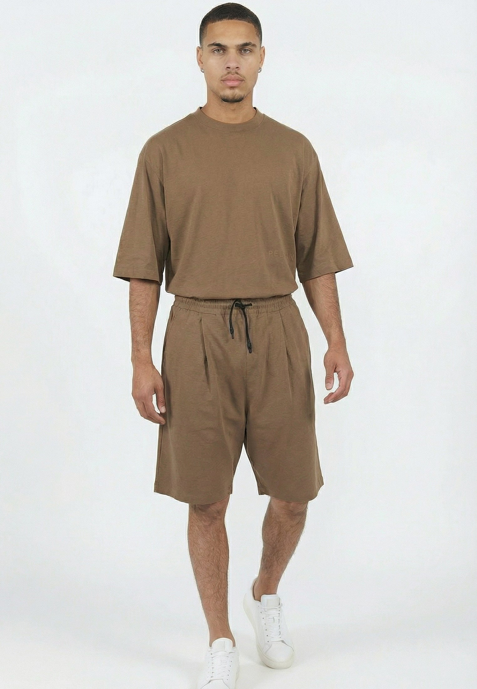 SLUB SHORTS TAN