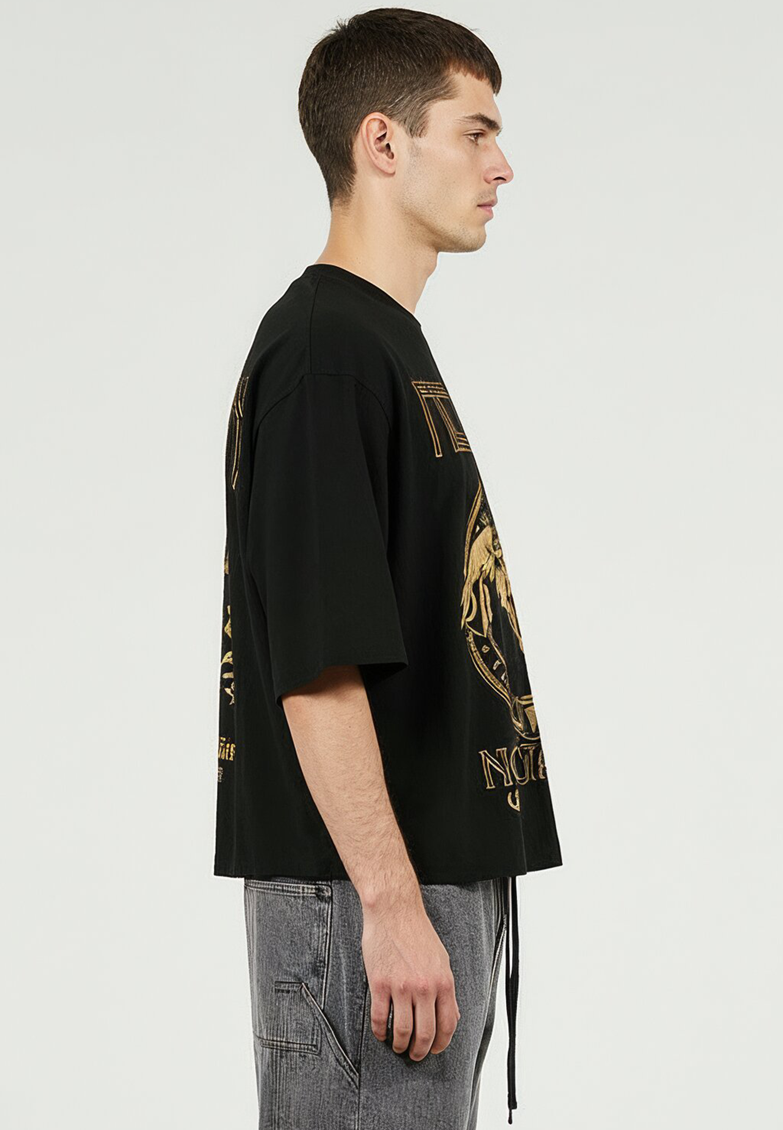 SPLIT STAIRCASE T-SHIRT BLACK
