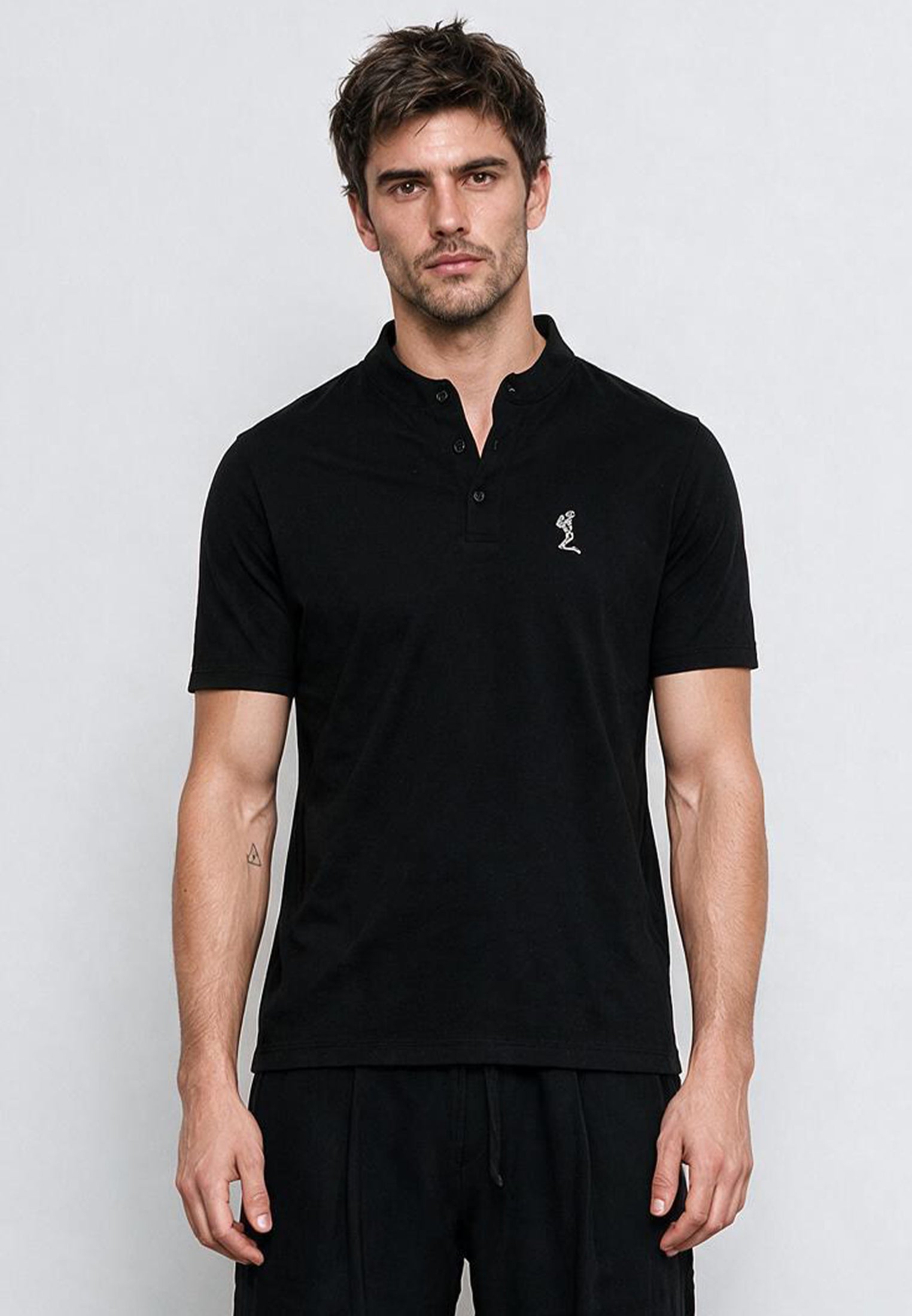 ESSENTIAL ORSON BLACK POLO SHIRT