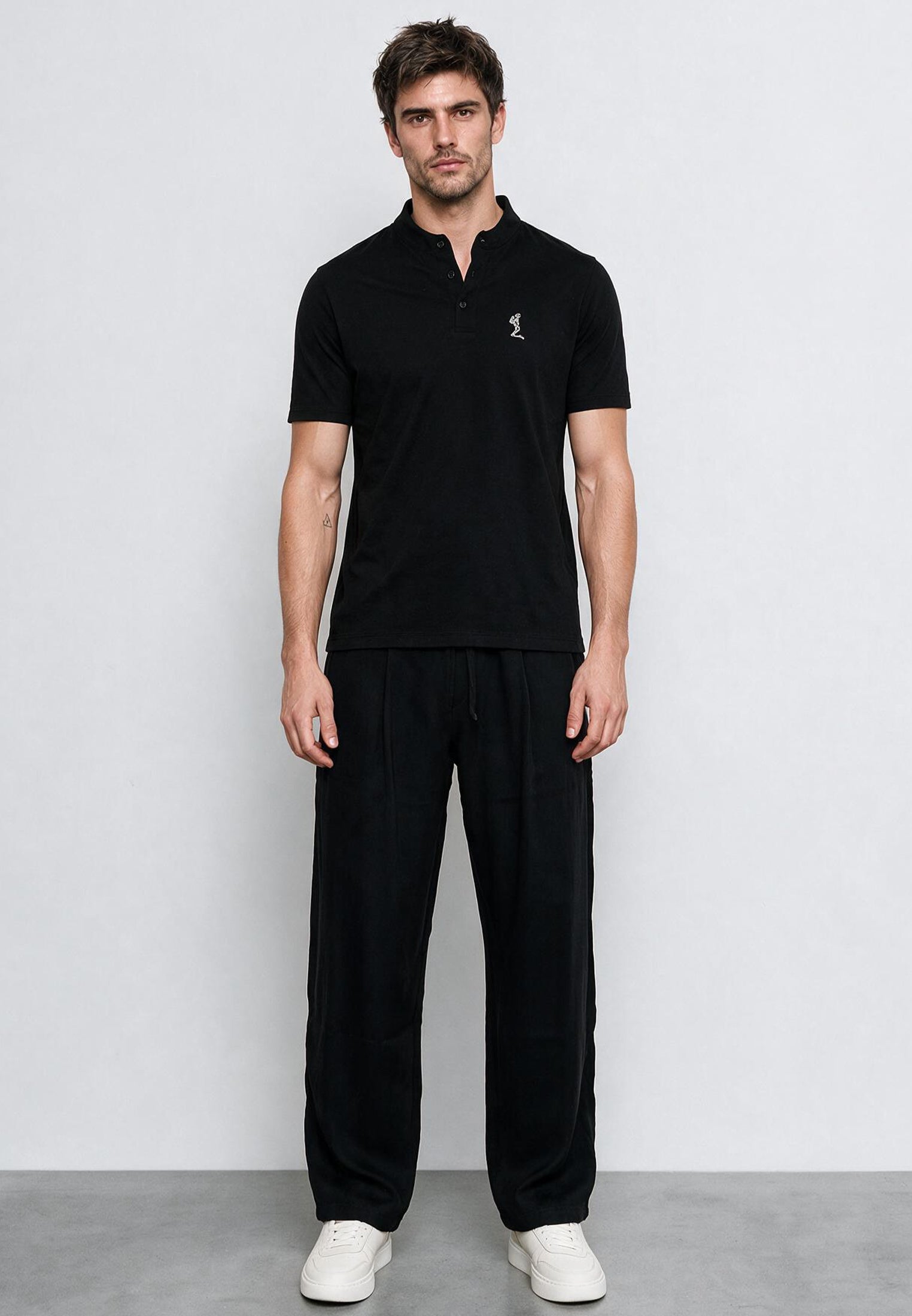 ESSENTIAL ORSON BLACK POLO SHIRT