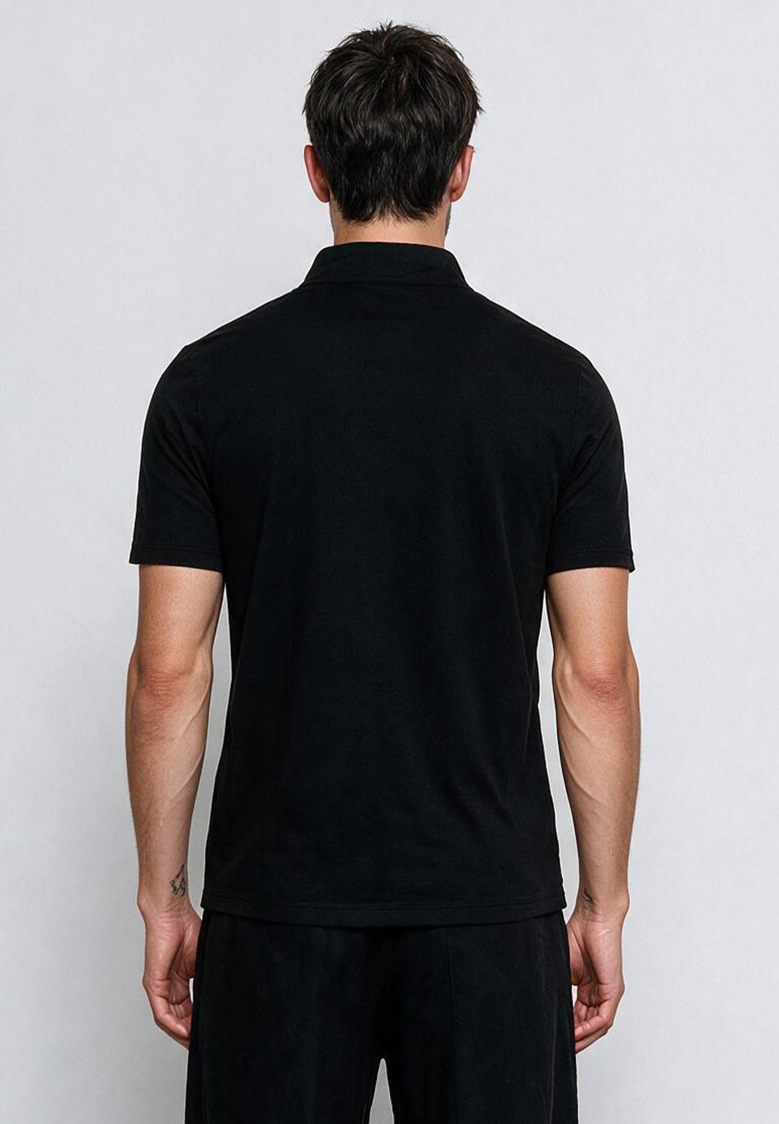 ESSENTIAL ORSON BLACK POLO SHIRT