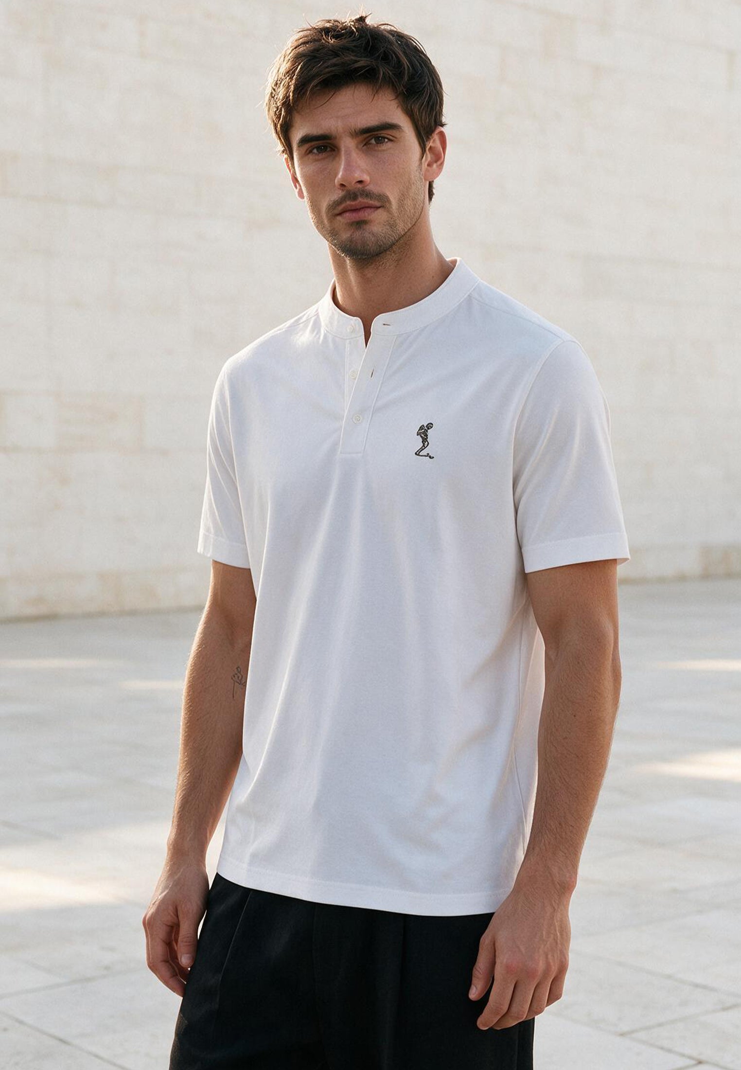 ESSENTIAL ORSON WHITE POLO SHIRT