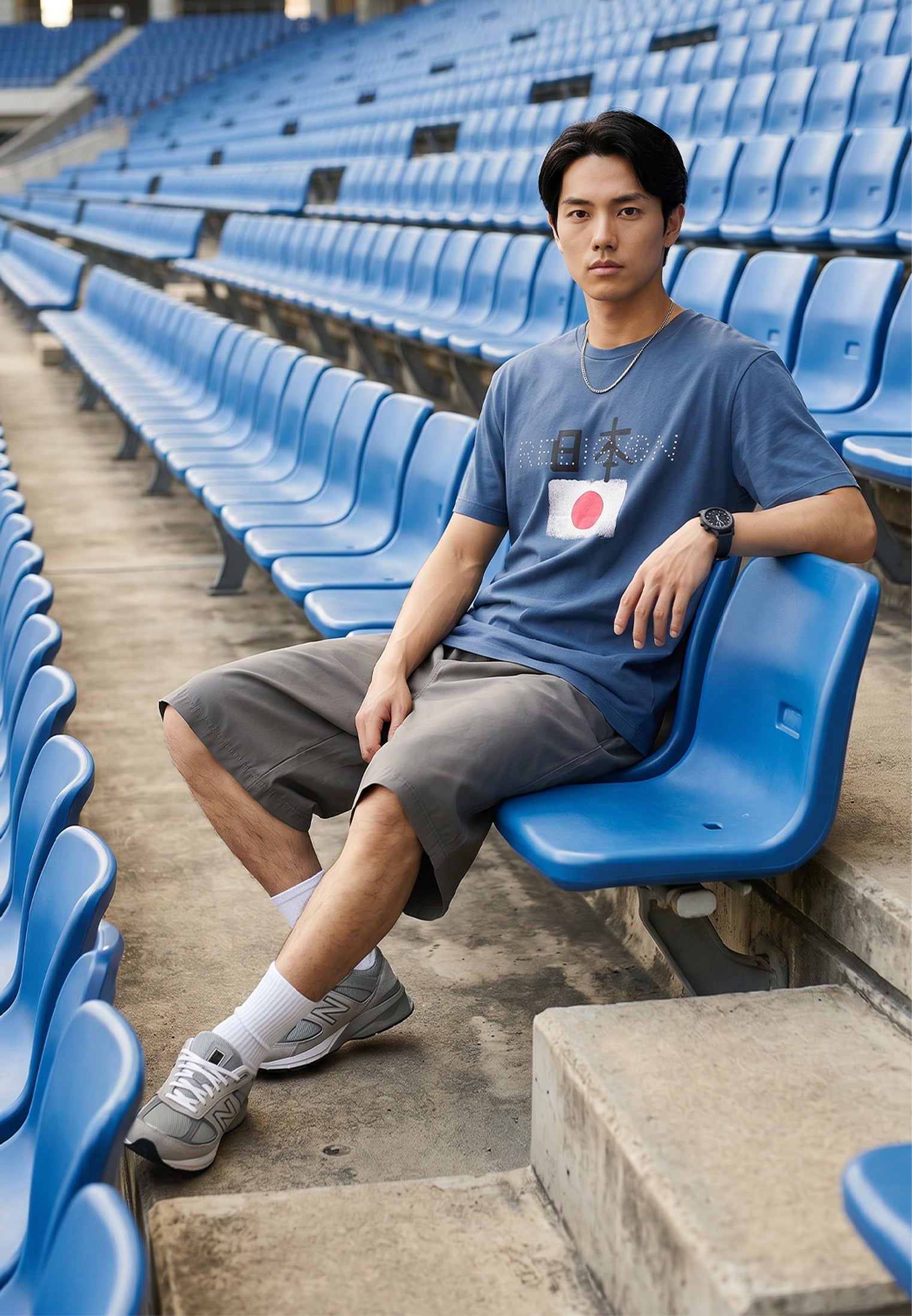 JAPAN T-SHIRT BRIGHT BLUE