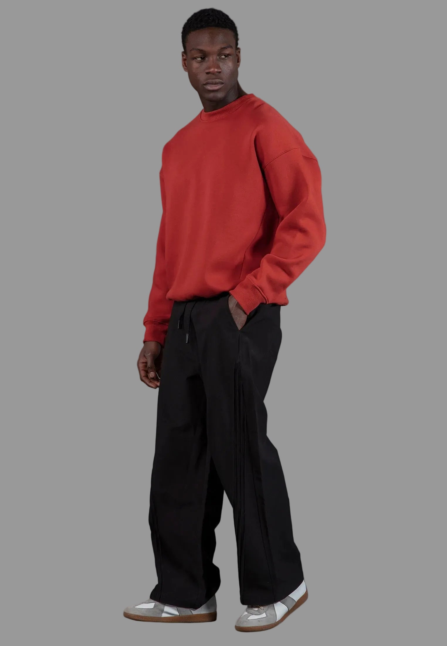 RELAXED THREAD PANTS BLACK