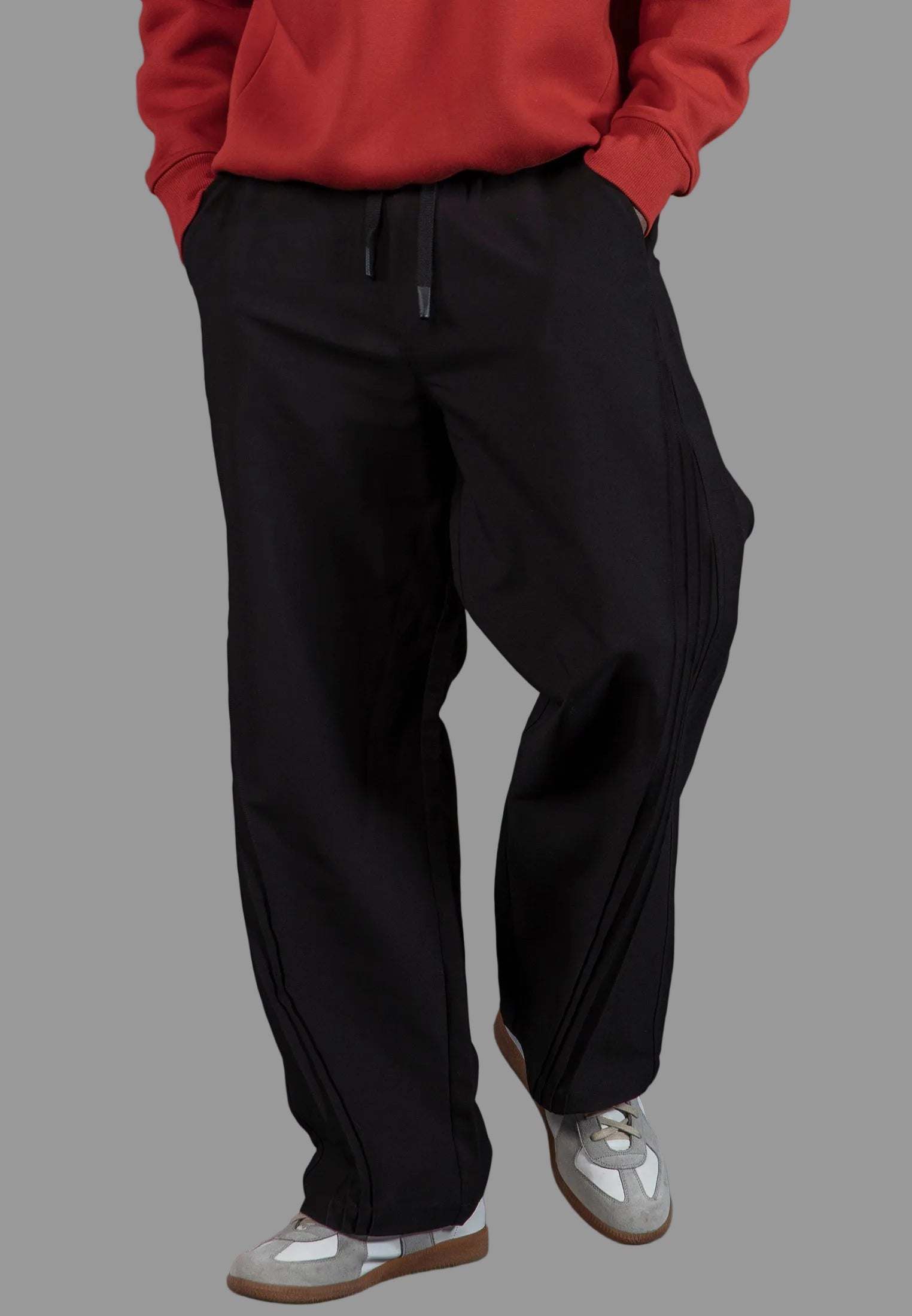 RELAXED THREAD PANTS BLACK