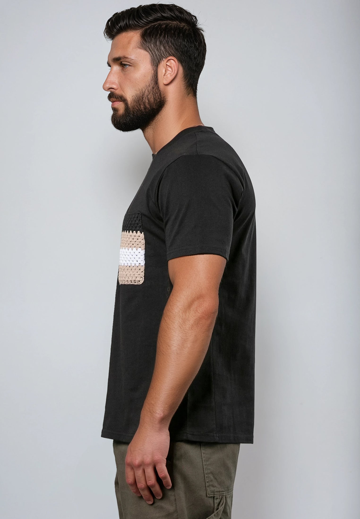 KNIT POCKET T-SHIRT BLACK