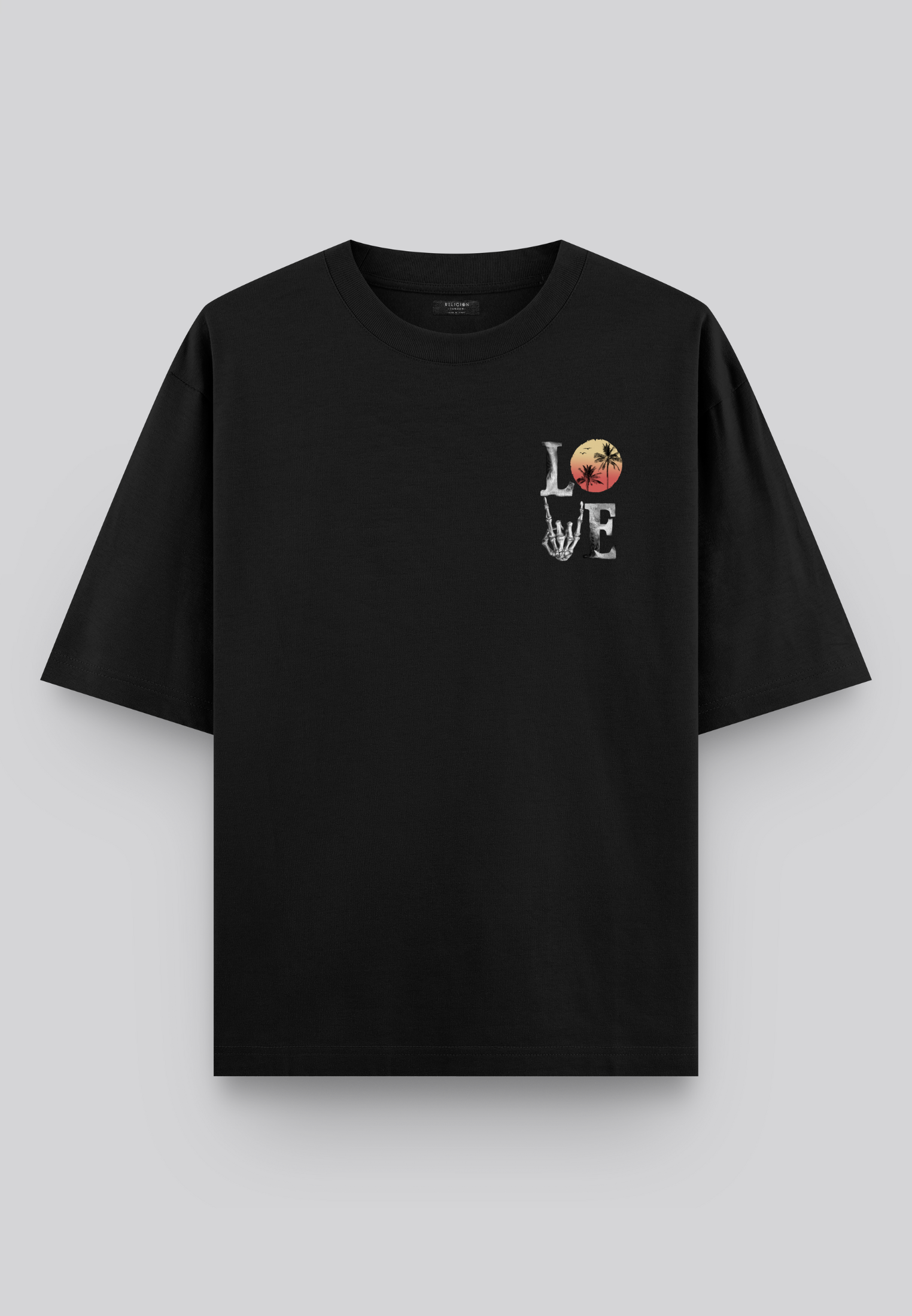 SUMMER LOVE OVERSIZED T-SHIRT BLACK