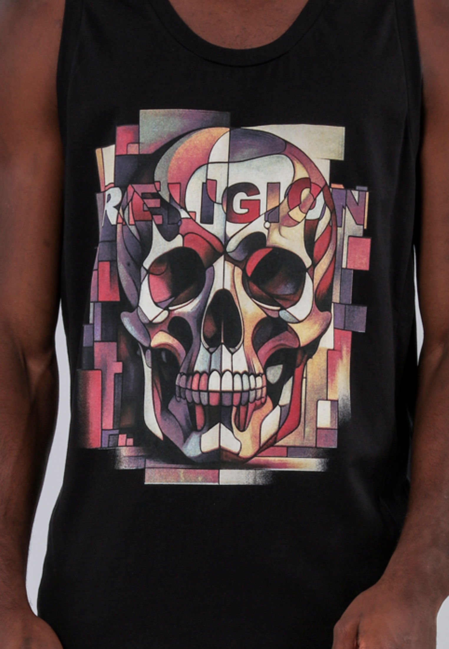ABSTRACT VEST BLACK