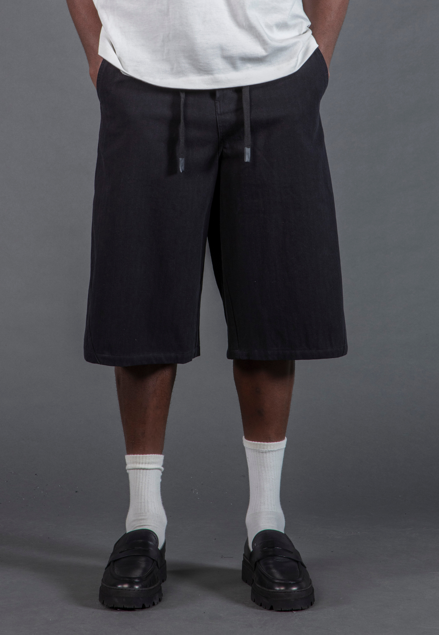 QUANTUM JORT HERRINGBONE BLACK