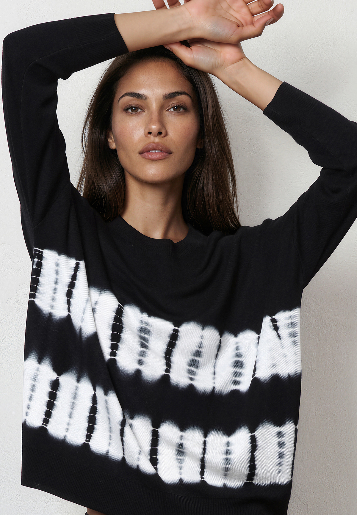 FADE TIE DYE COTTON JUMPER FADE PRINT