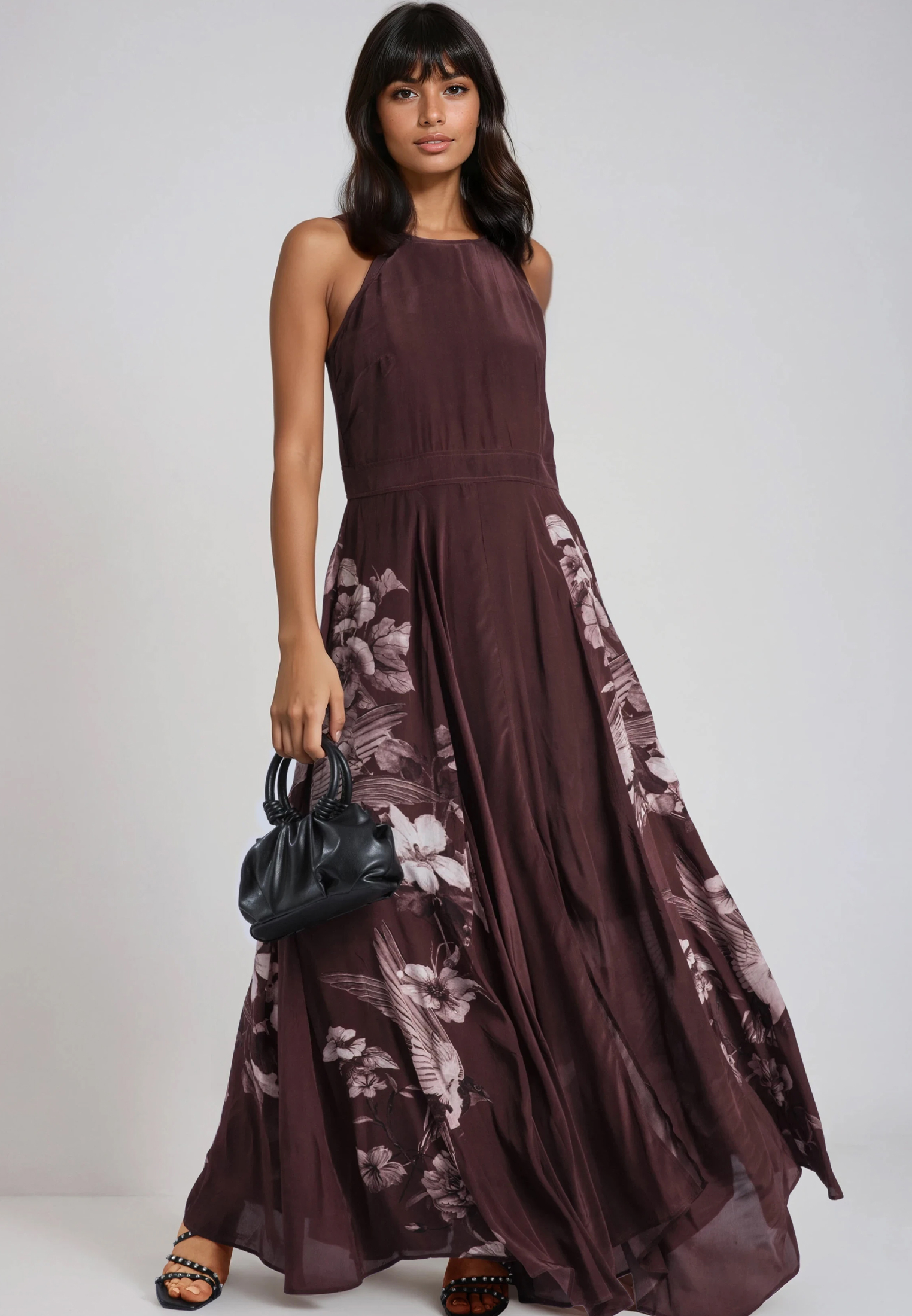 INVERSION DRESS BROWN