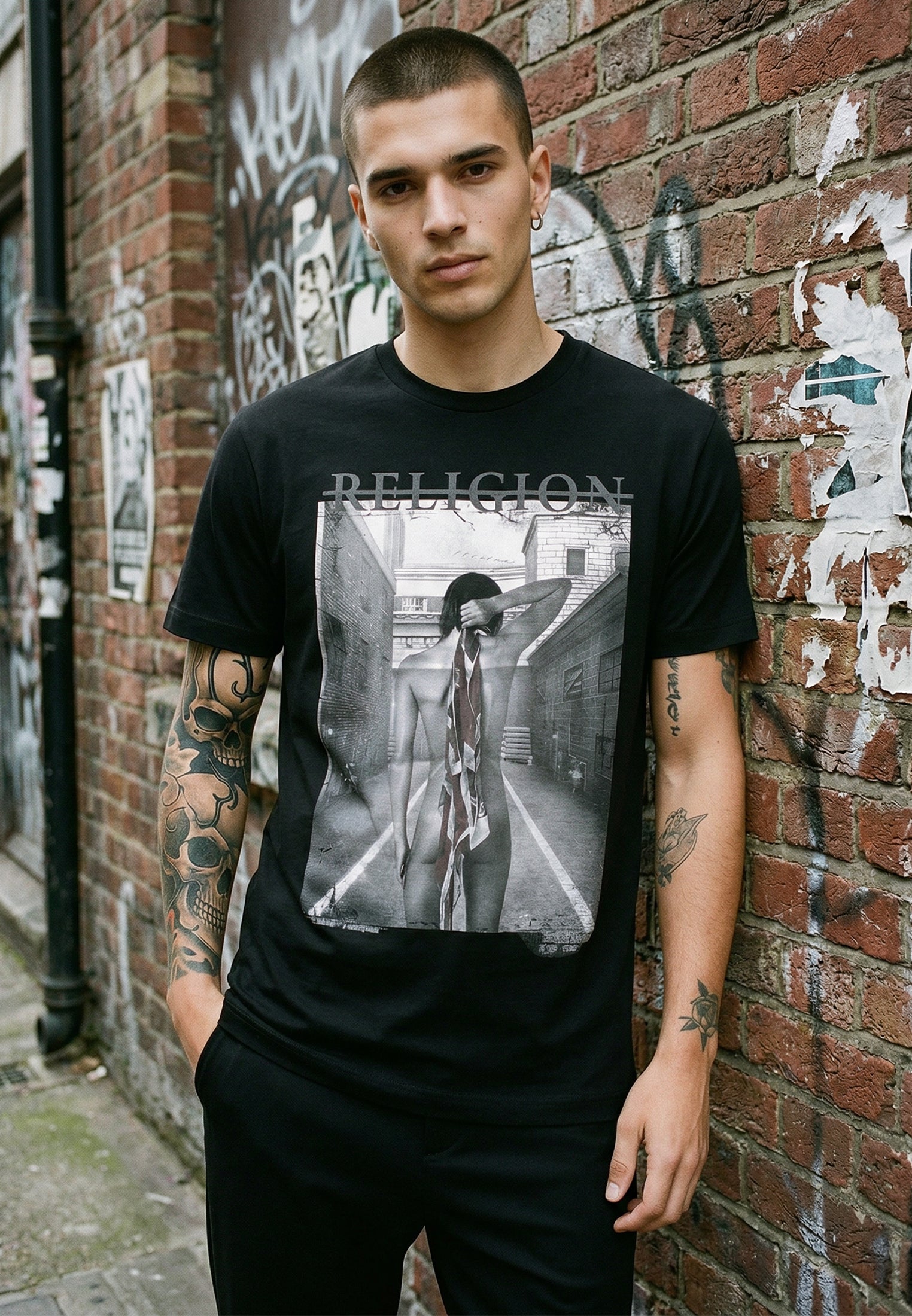 ALLEYWAY T-SHIRT WASHED BLACK