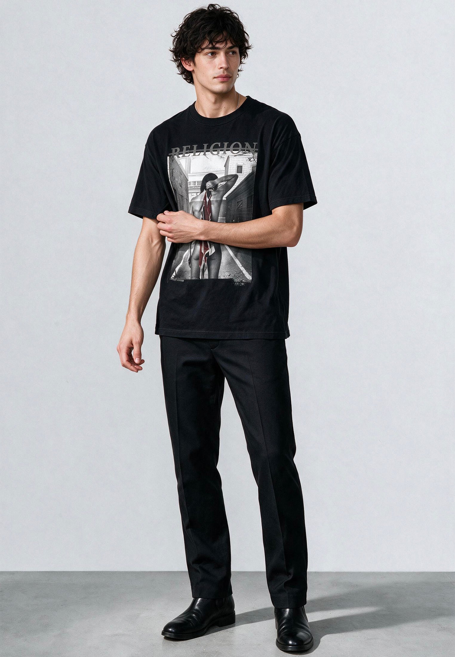 ALLEYWAY T-SHIRT WASHED BLACK