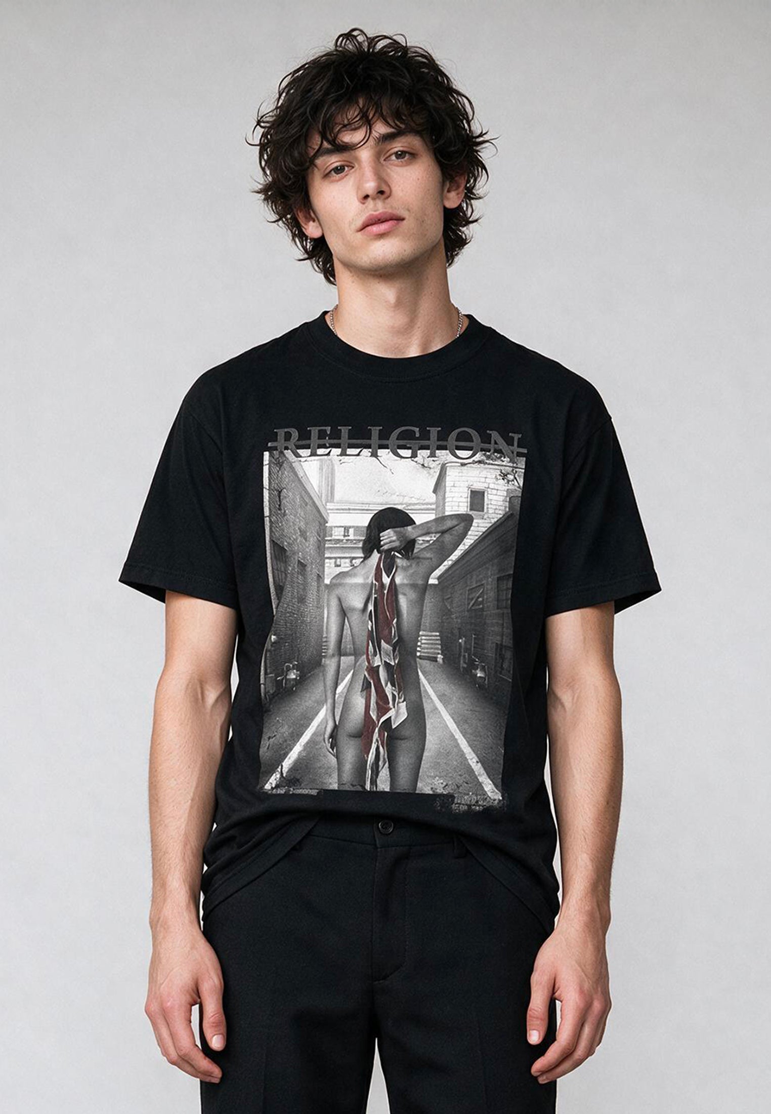 ALLEYWAY T-SHIRT WASHED BLACK