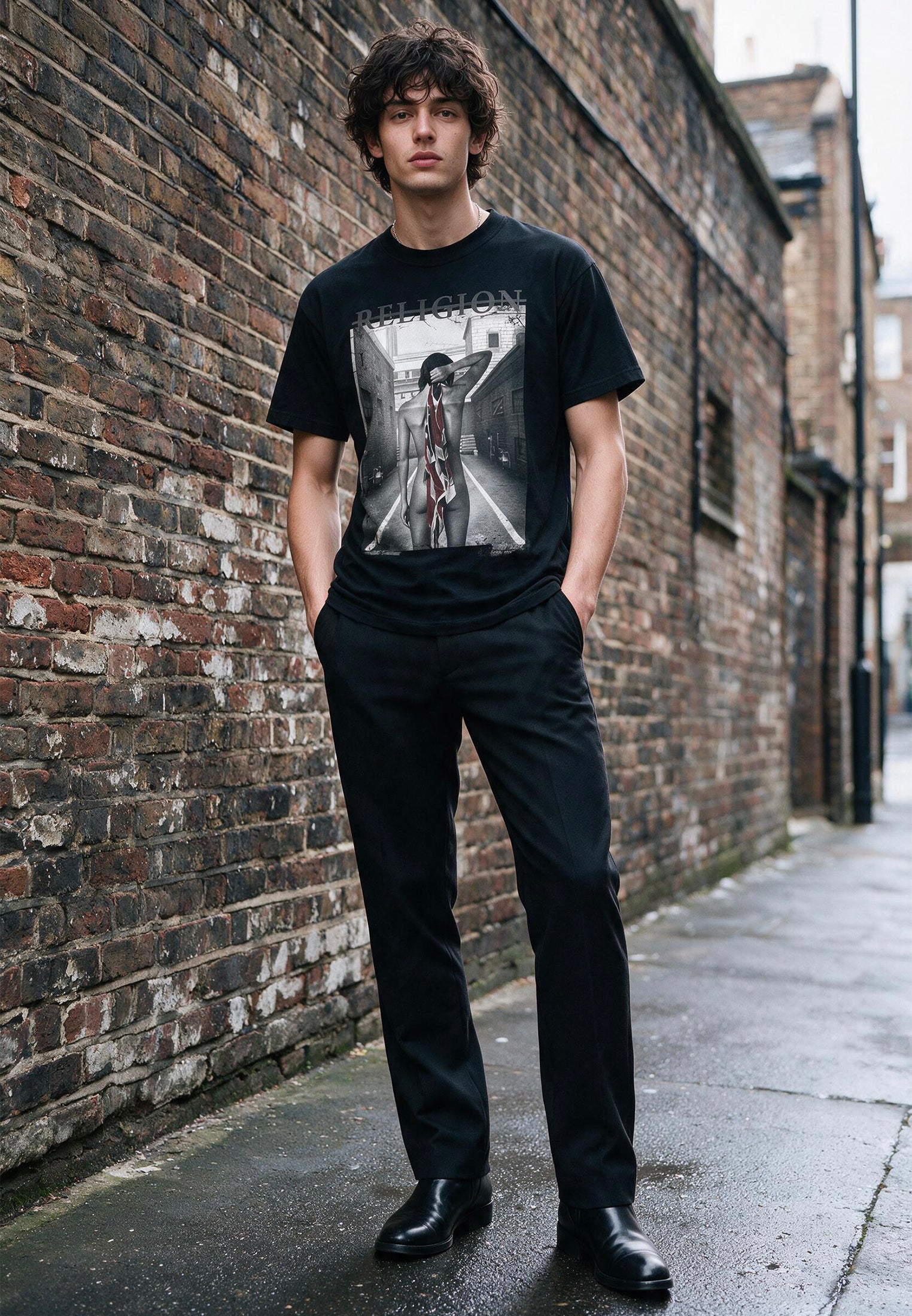 ALLEYWAY T-SHIRT WASHED BLACK