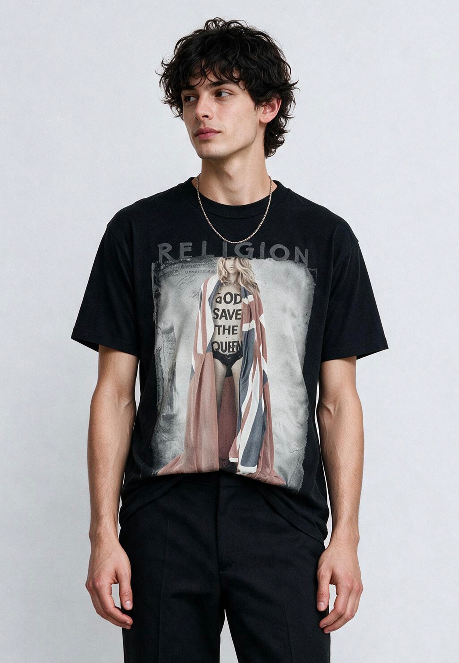 GOD SAVE THE QUEEN T-SHIRT BLACK