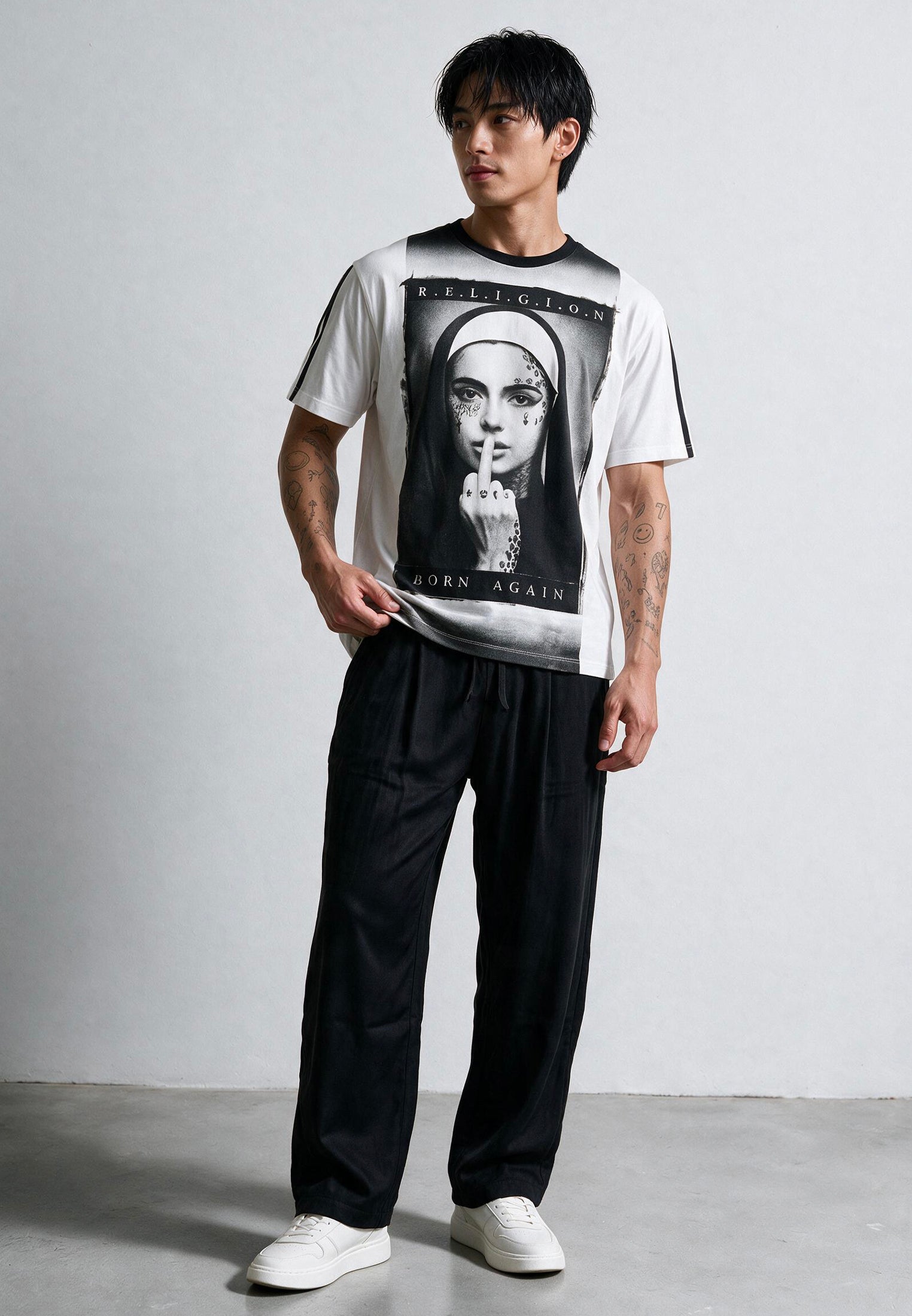 BORN AGAIN T-SHIRT DENIM