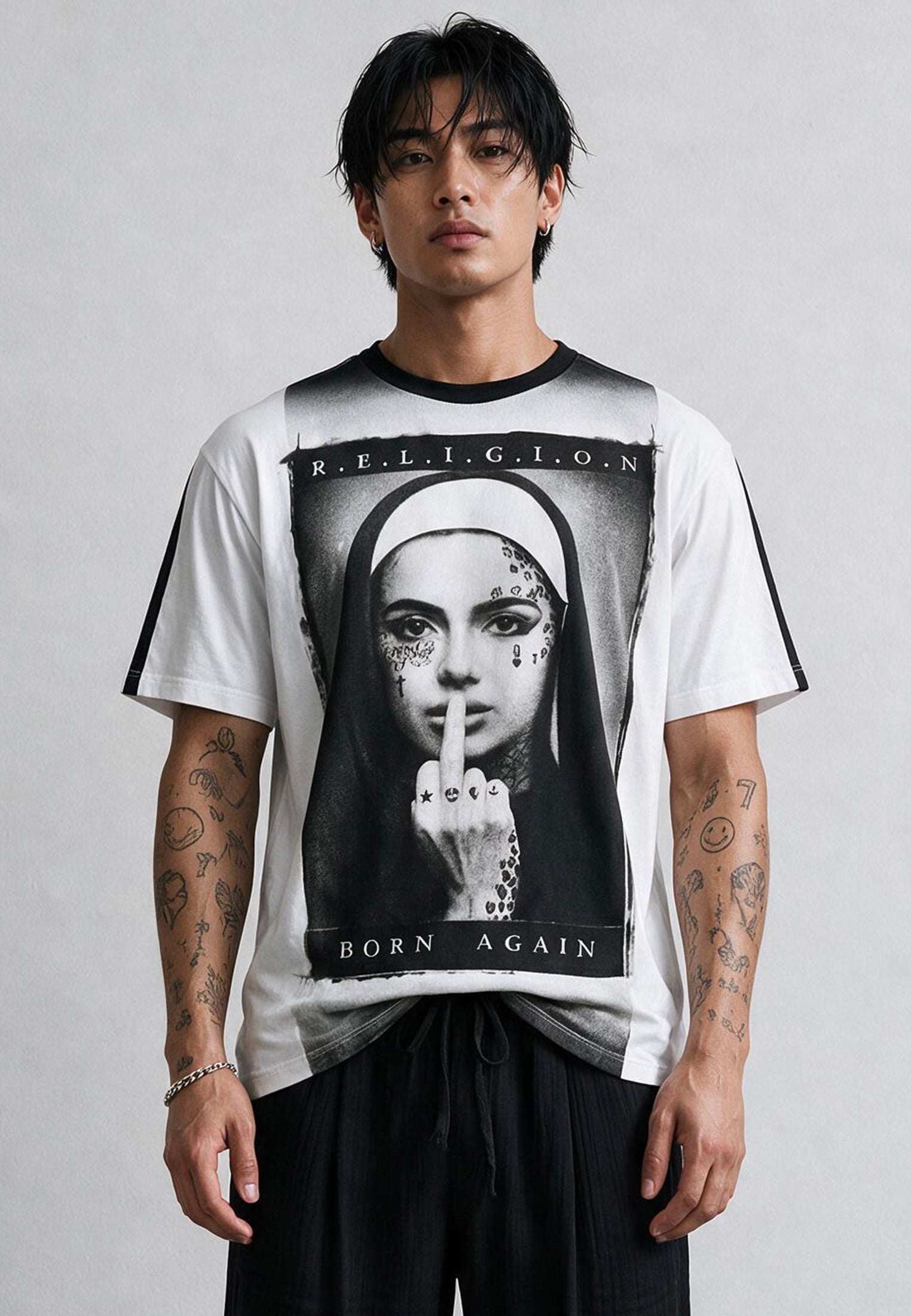 BORN AGAIN T-SHIRT DENIM