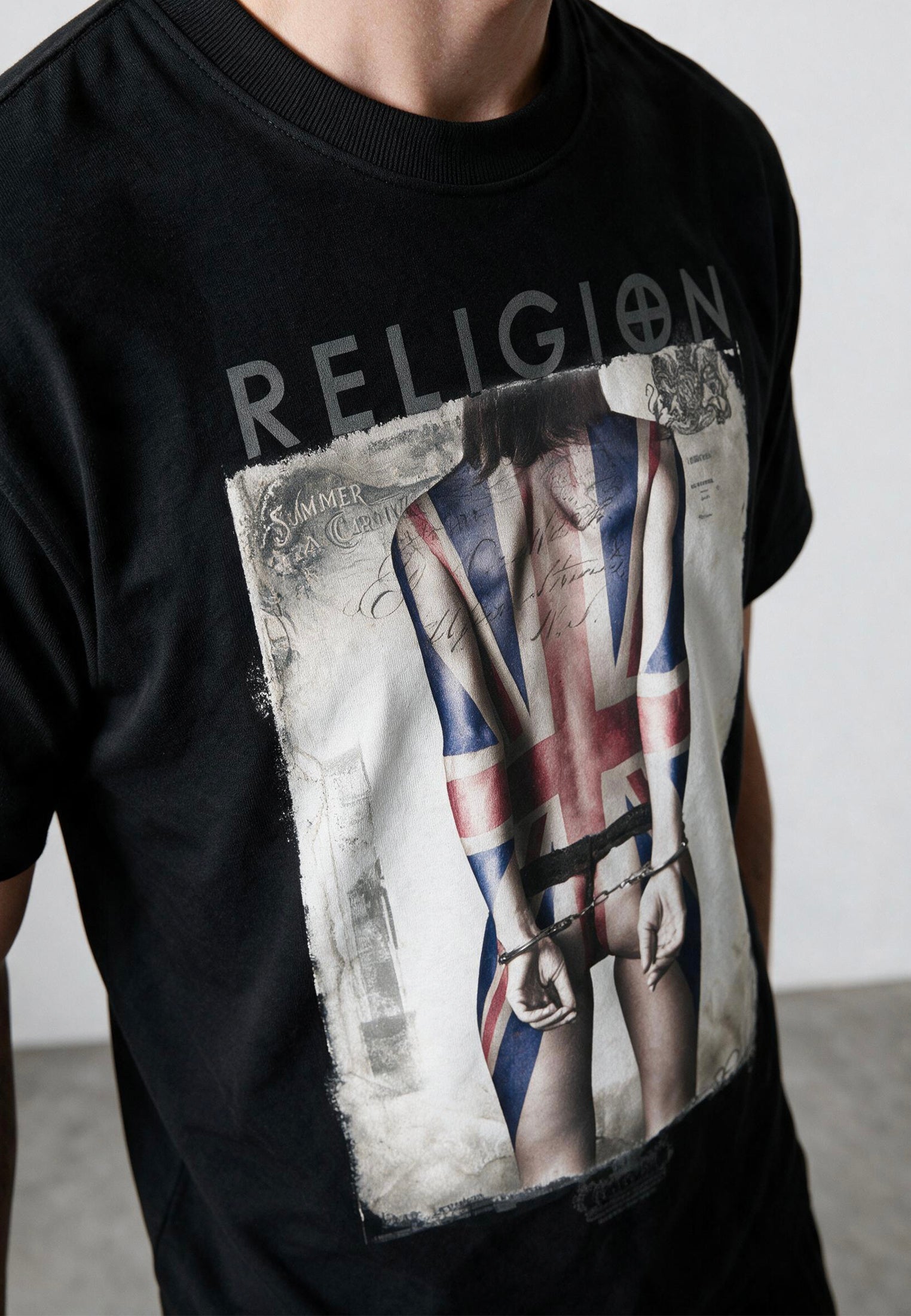 UNION JACK TATTOO T-SHIRT BLACK