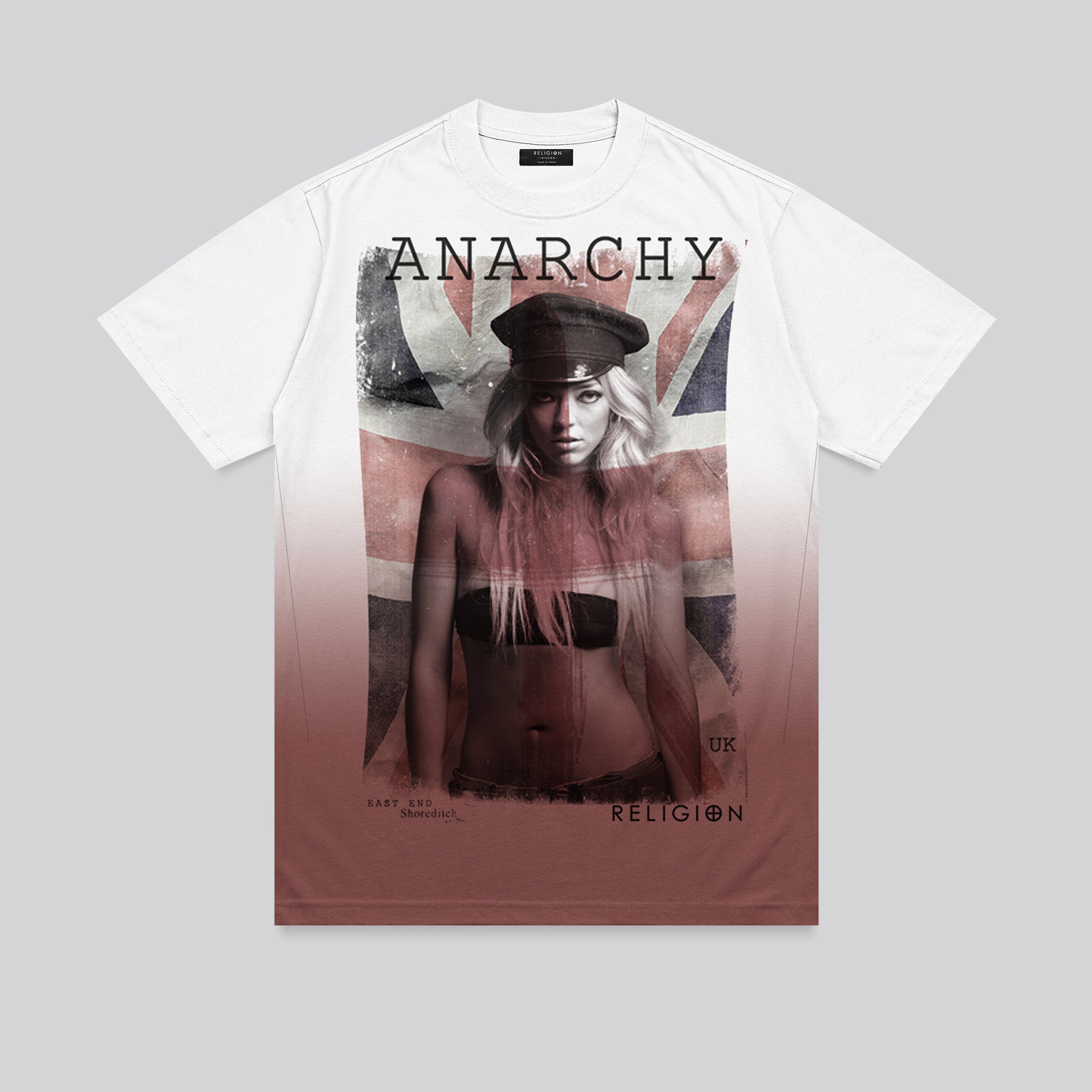ANARCHY T-SHIRT WHITE & RED