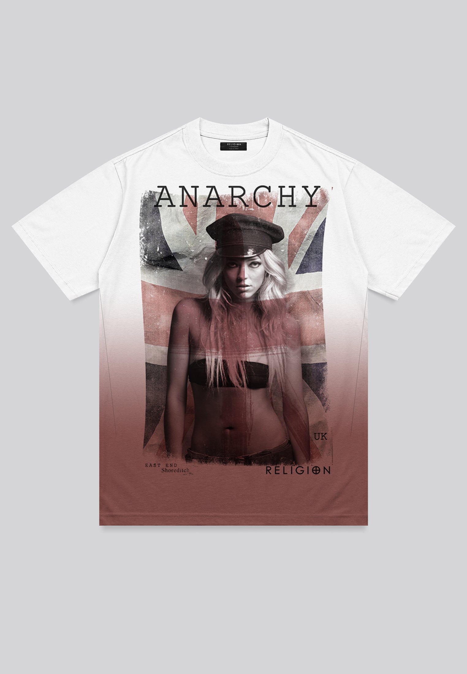 ANARCHY T-SHIRT WHITE & RED