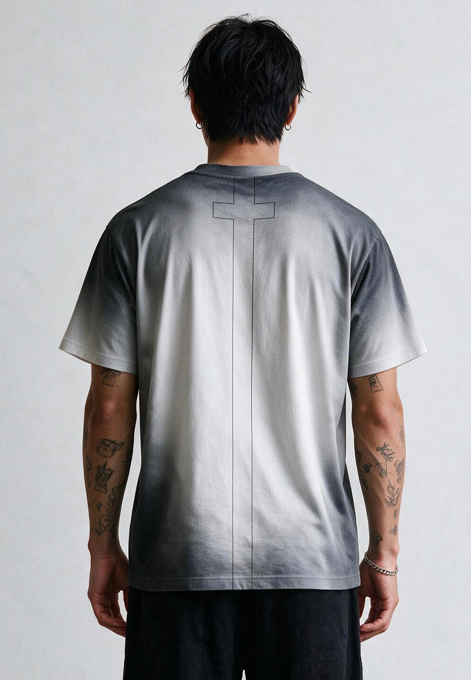 PRAYING SKELETON T-SHIRT WASHED BLACK