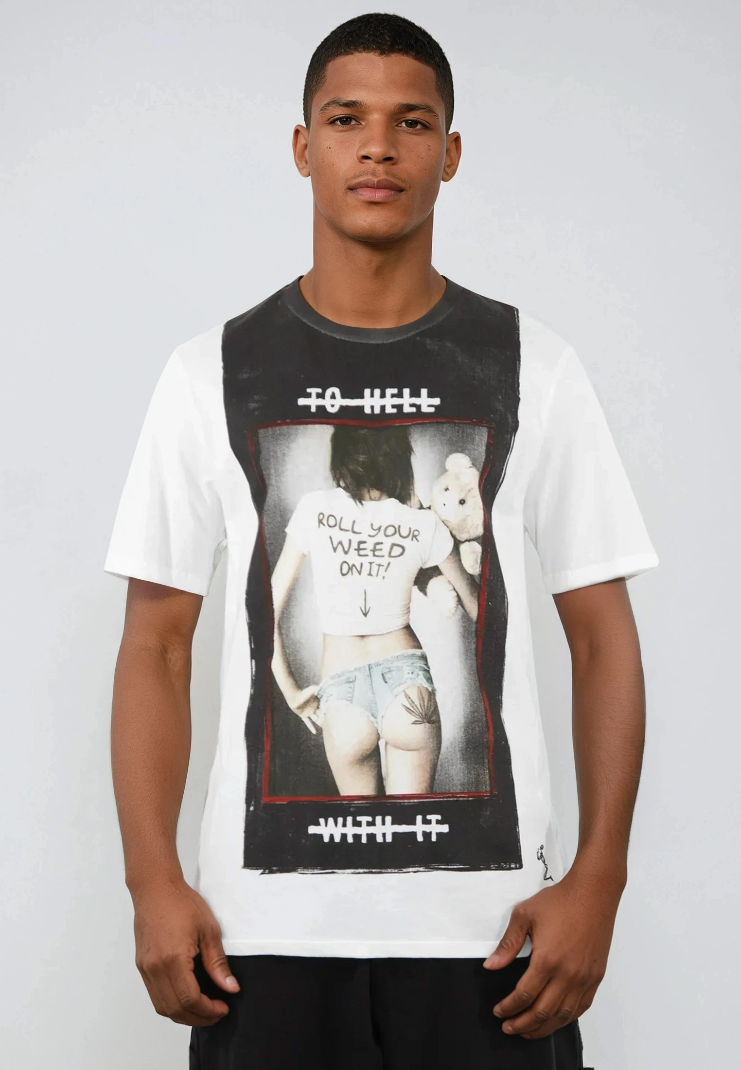 ROLL YOUR WEED WHITE T-SHIRT