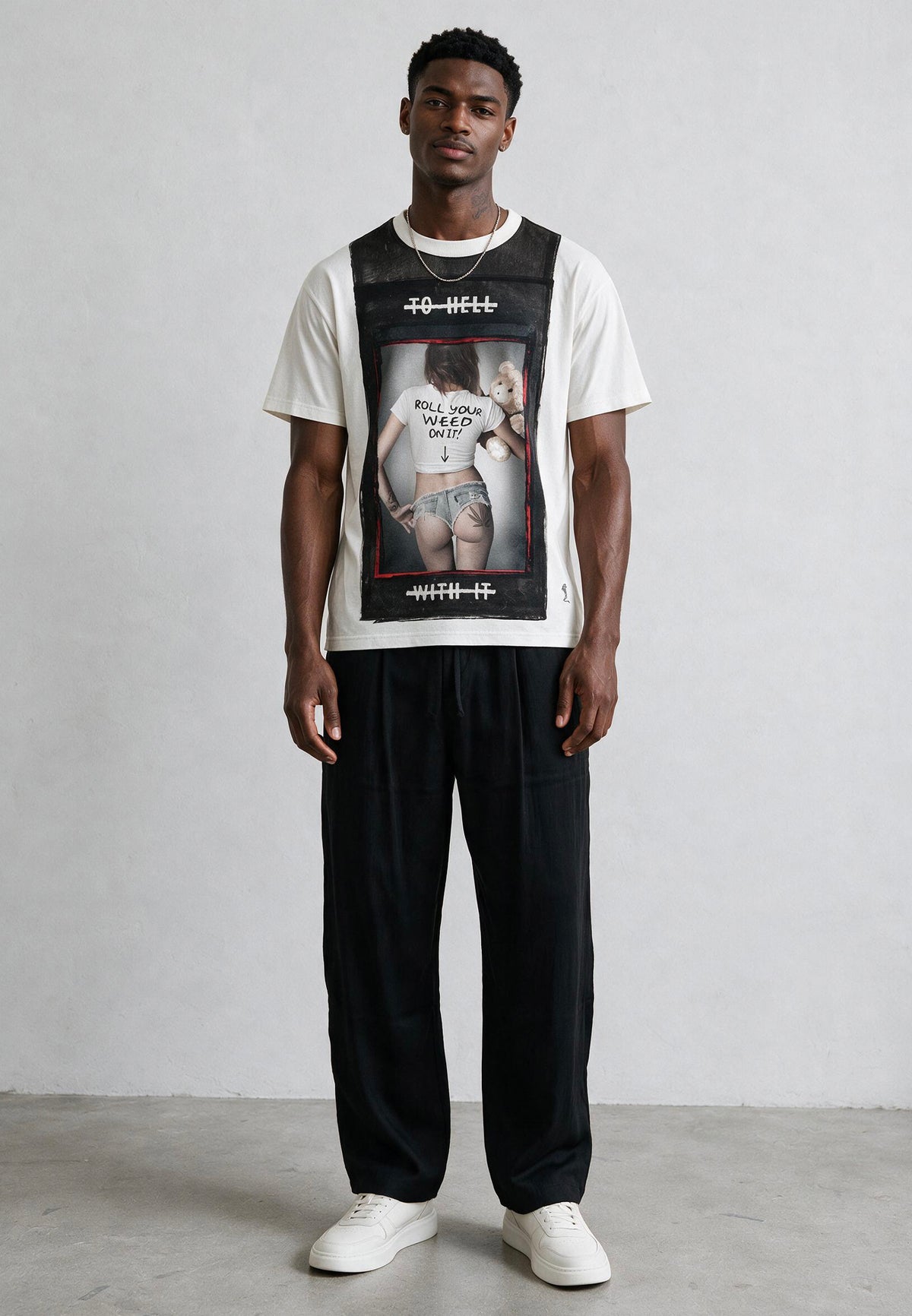 ROLL YOUR WEED WHITE T-SHIRT