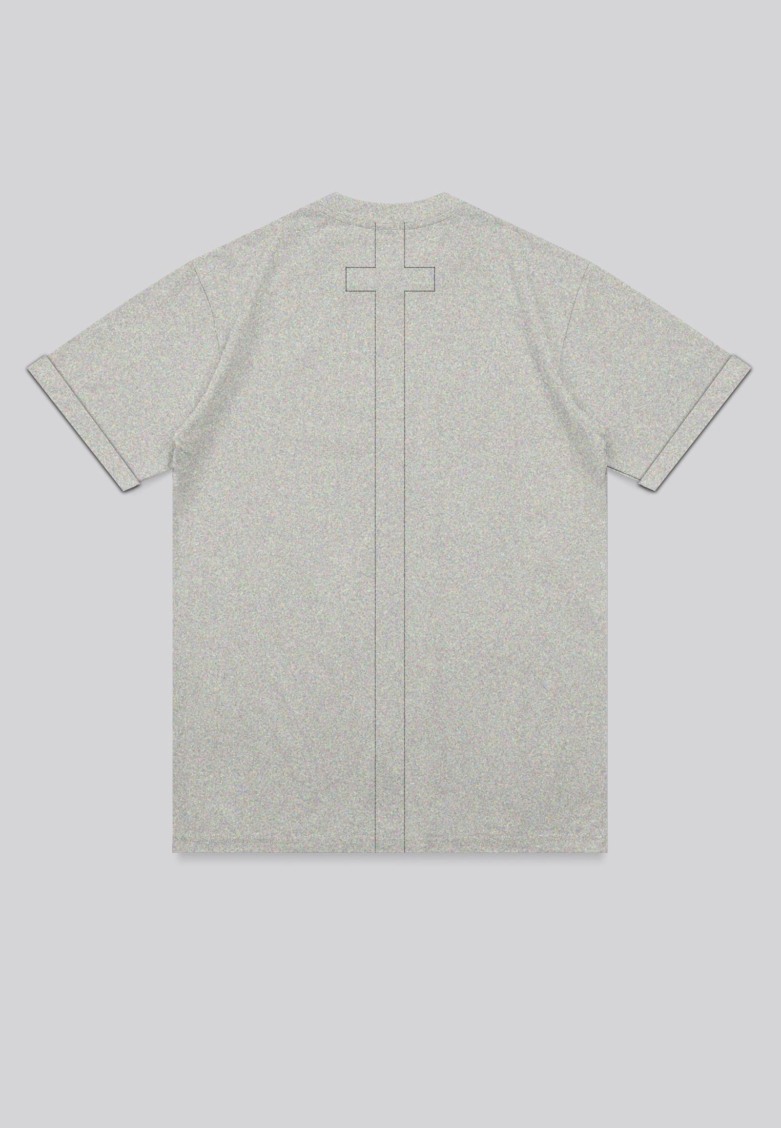 ESSENTIAL ROLLED CUFF T-SHIRT GREY MARL