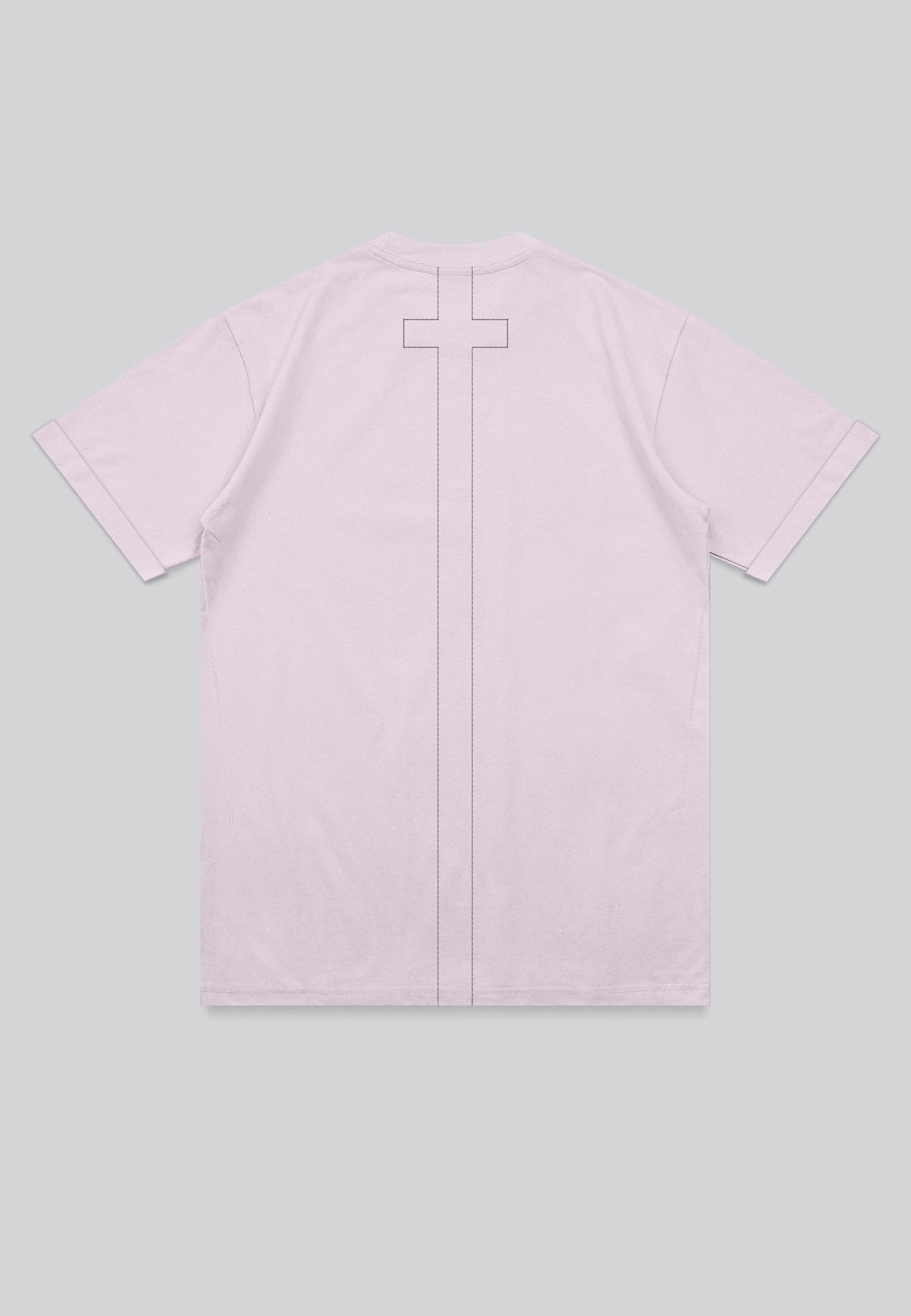 ESSENTIAL ROLLED CUFF T-SHIRT PALE PINK