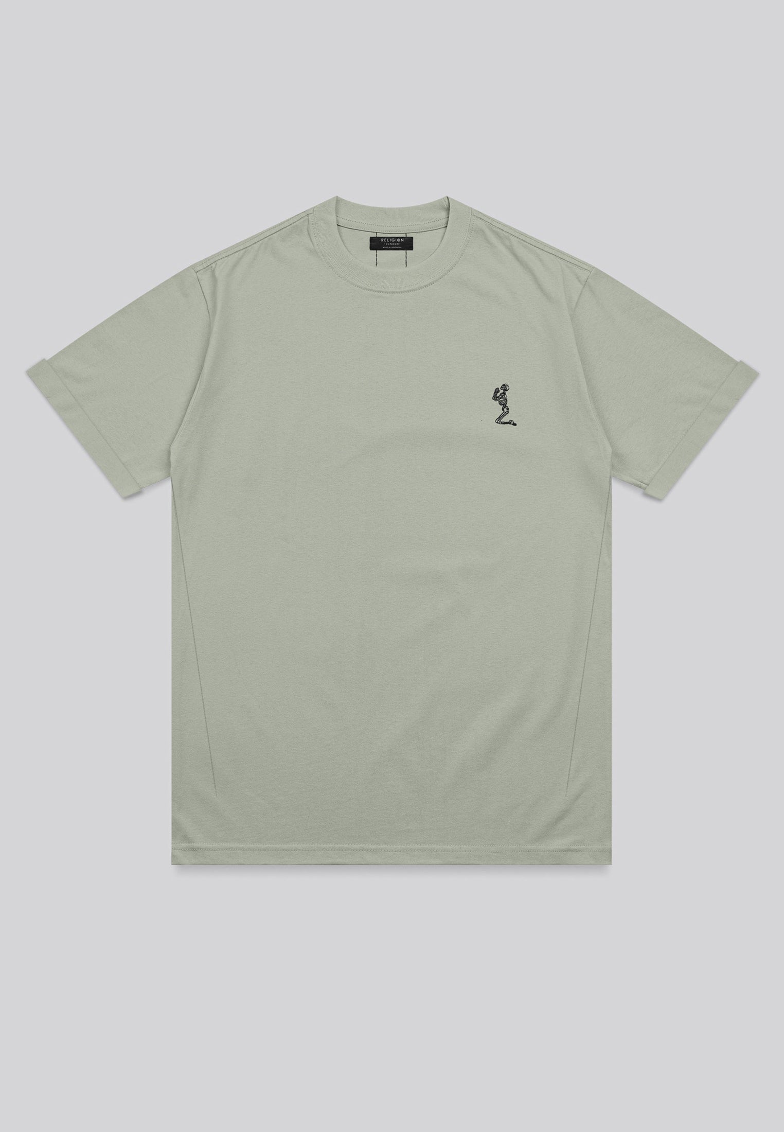 ESSENTIAL ROLLED CUFF T-SHIRT SOFT KHAKI