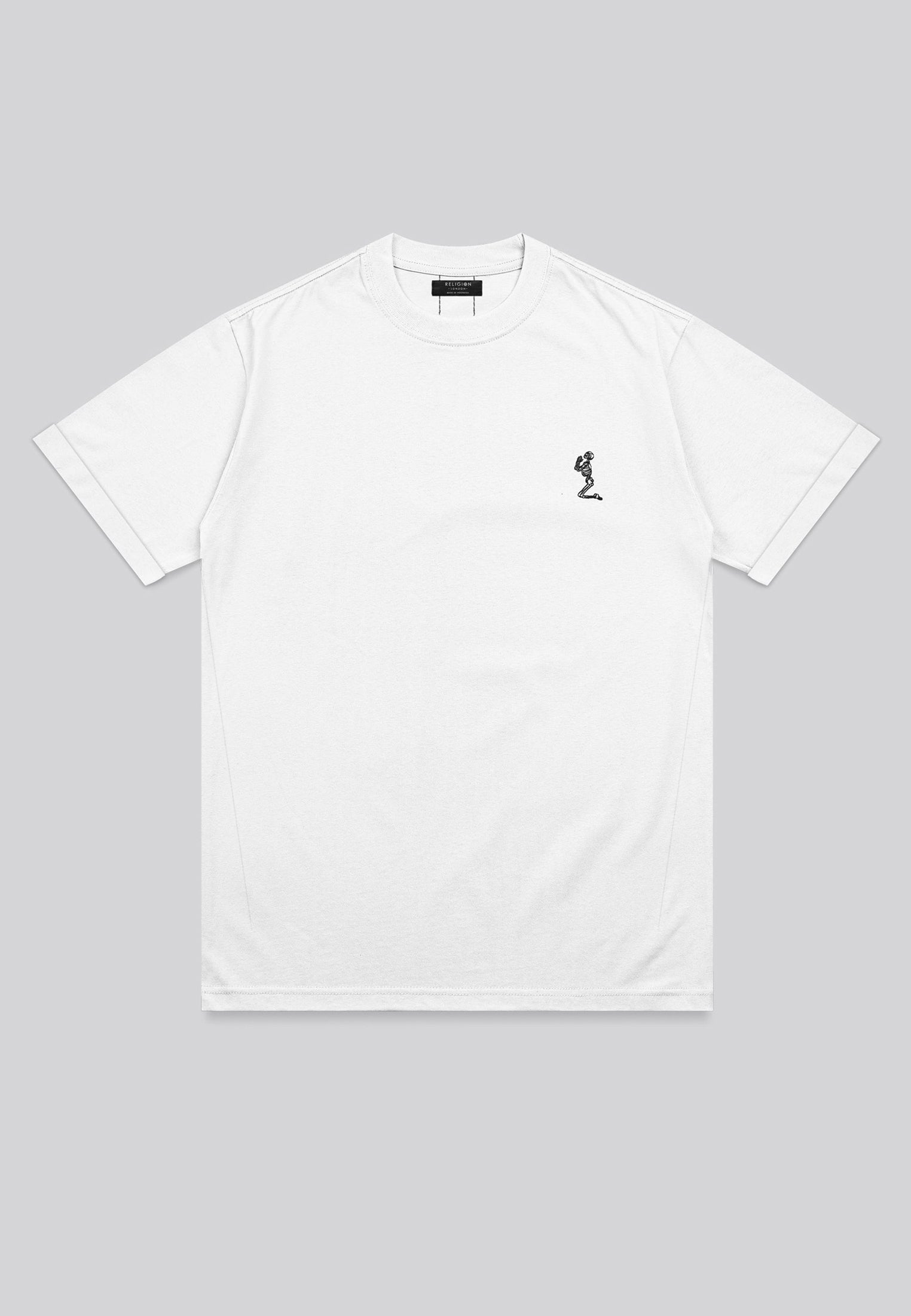 ESSENTIAL ROLLED CUFF T-SHIRT WHITE