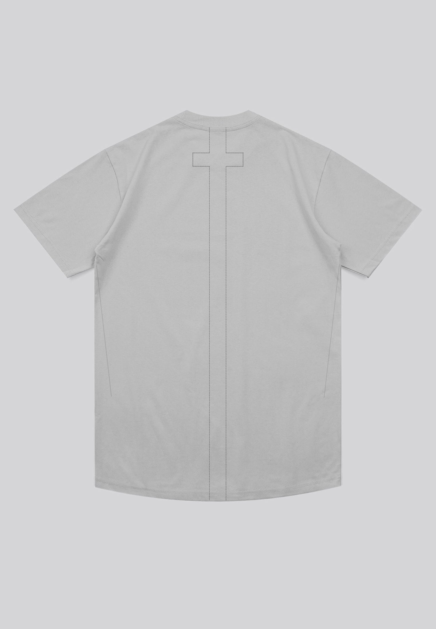 ESSENTIAL BIG SKELETON LIGHT GREY T-SHIRT