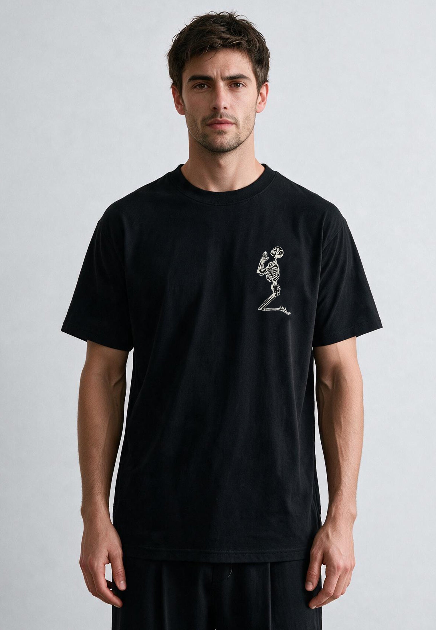 ESSENTIAL BIG SKELETON BLACK T-SHIRT