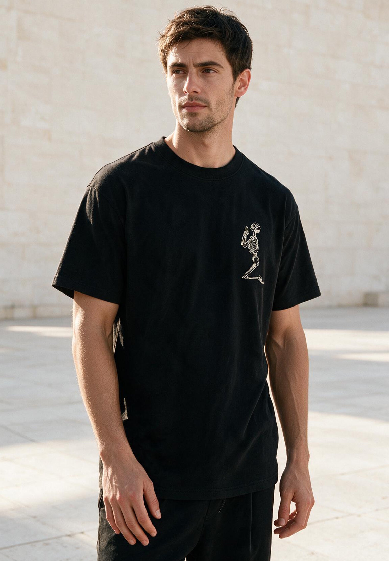 ESSENTIAL BIG SKELETON BLACK T-SHIRT